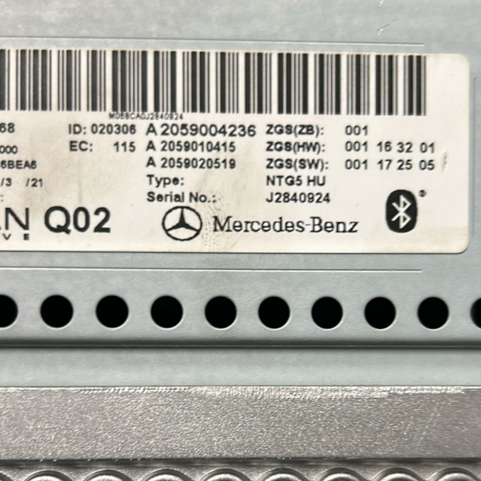 Autoradio / Stereo Mercedes Benz Classe C W205 cod:A2059004236 (2014 > 2021)