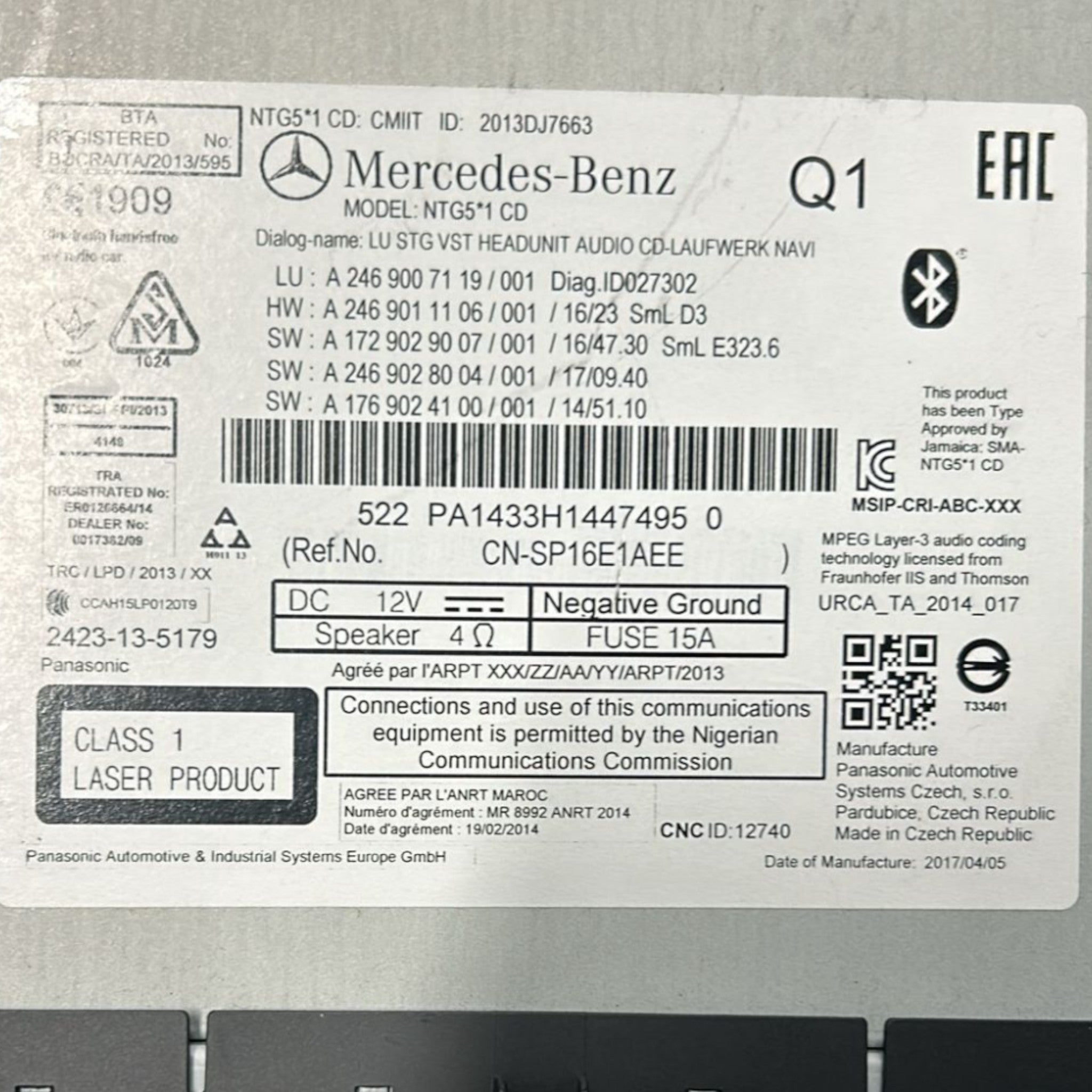 Autoradio / Stereo Mercedes Benz Gla X156 cod:A2469007119 (2013 > 2019)