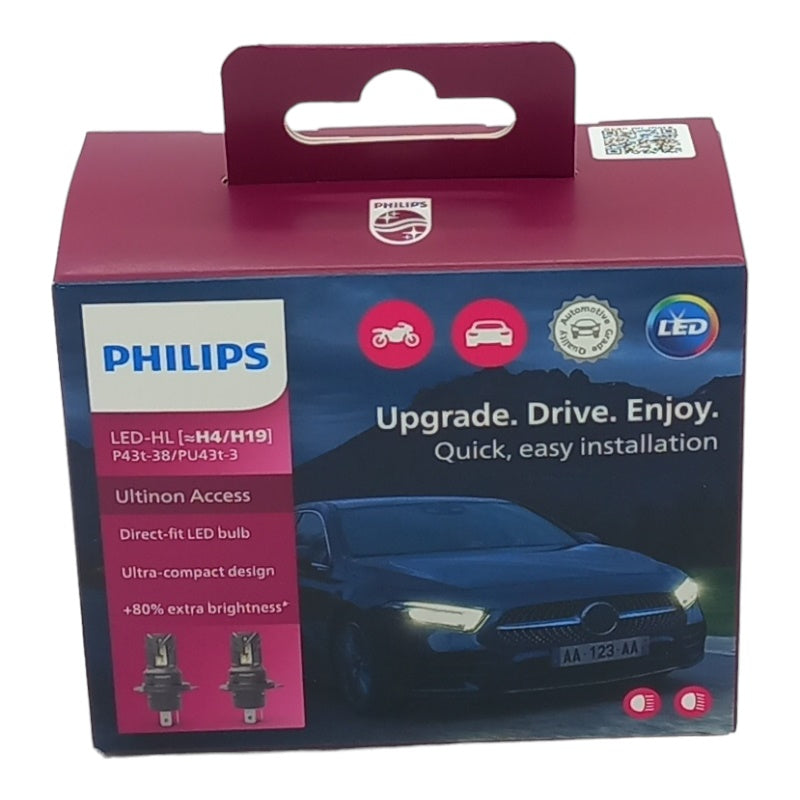 Philips Lampadine H4 Led Compatibile Per Dacia Solenza (B41) Dal 2003> BIBA-RICAMBI