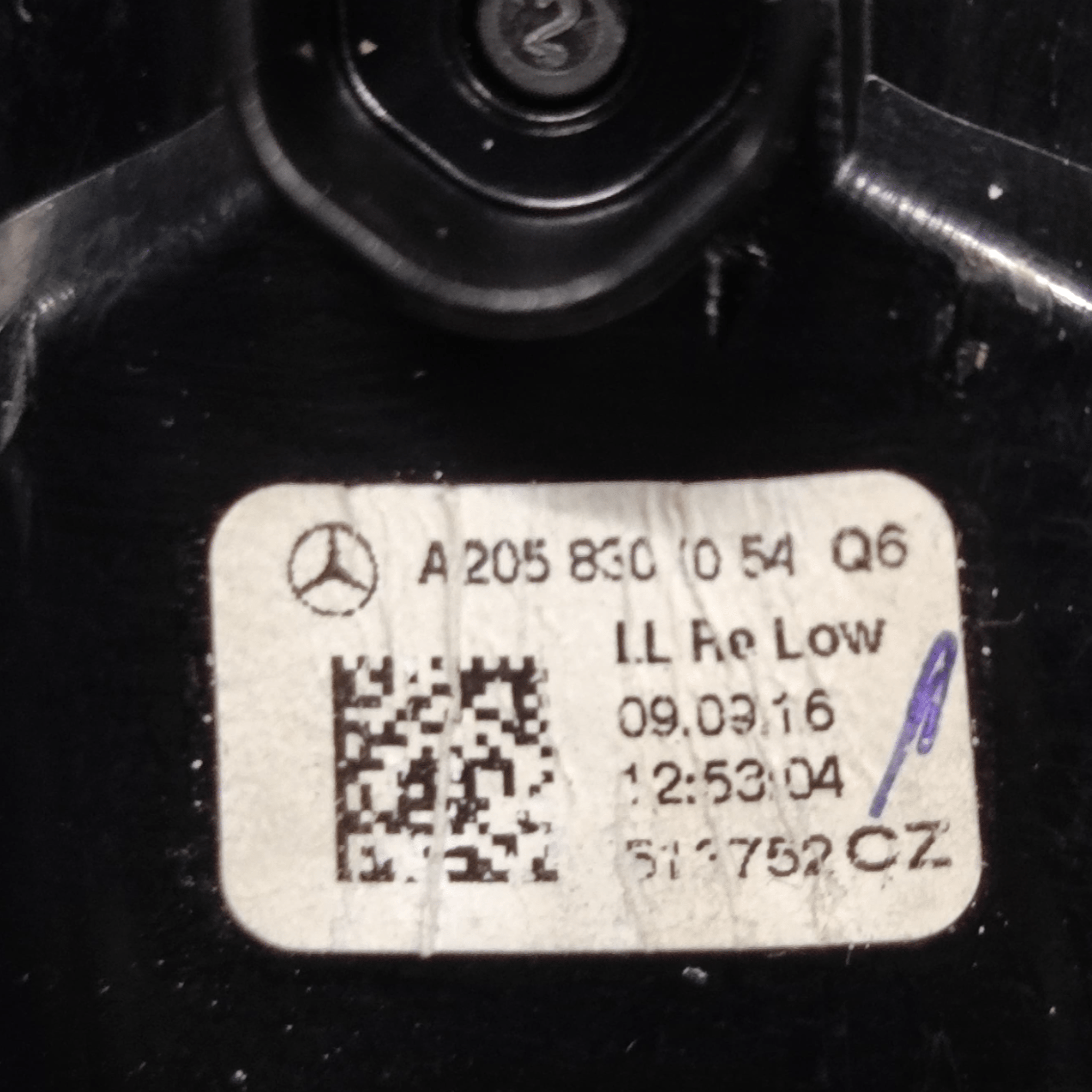 Bocchetta Aria Mercedes-Benz Classe C W205 COD: A2058301054 (2014-2021)