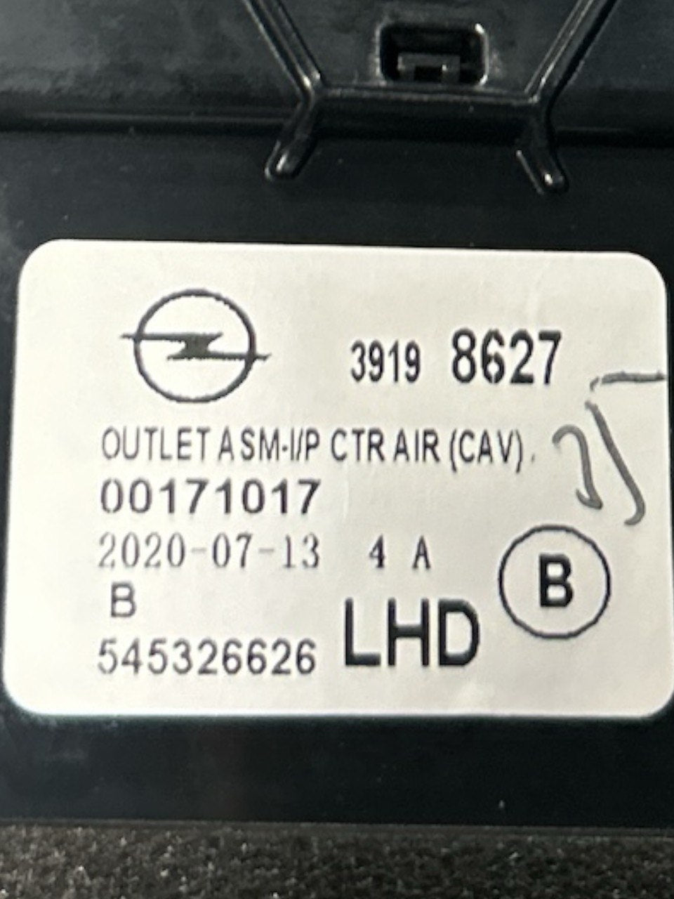 Bocchette Aria Cruscotto Centrale Sinistro Opel Corsa F (2019 > ) cod.545326626