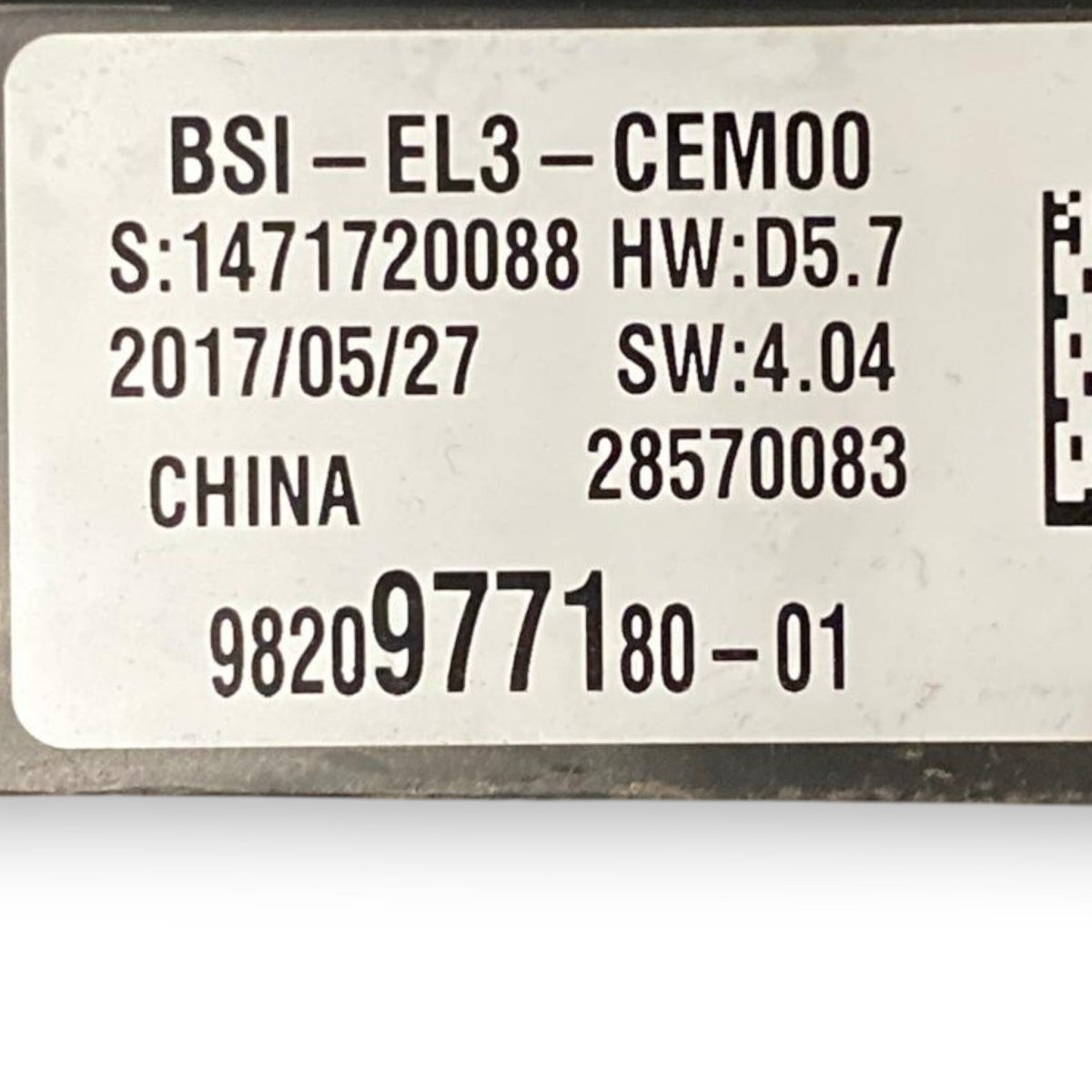 Body computer citroen c3 iii 1.6 diesel (2016-) Cod: 9820977180