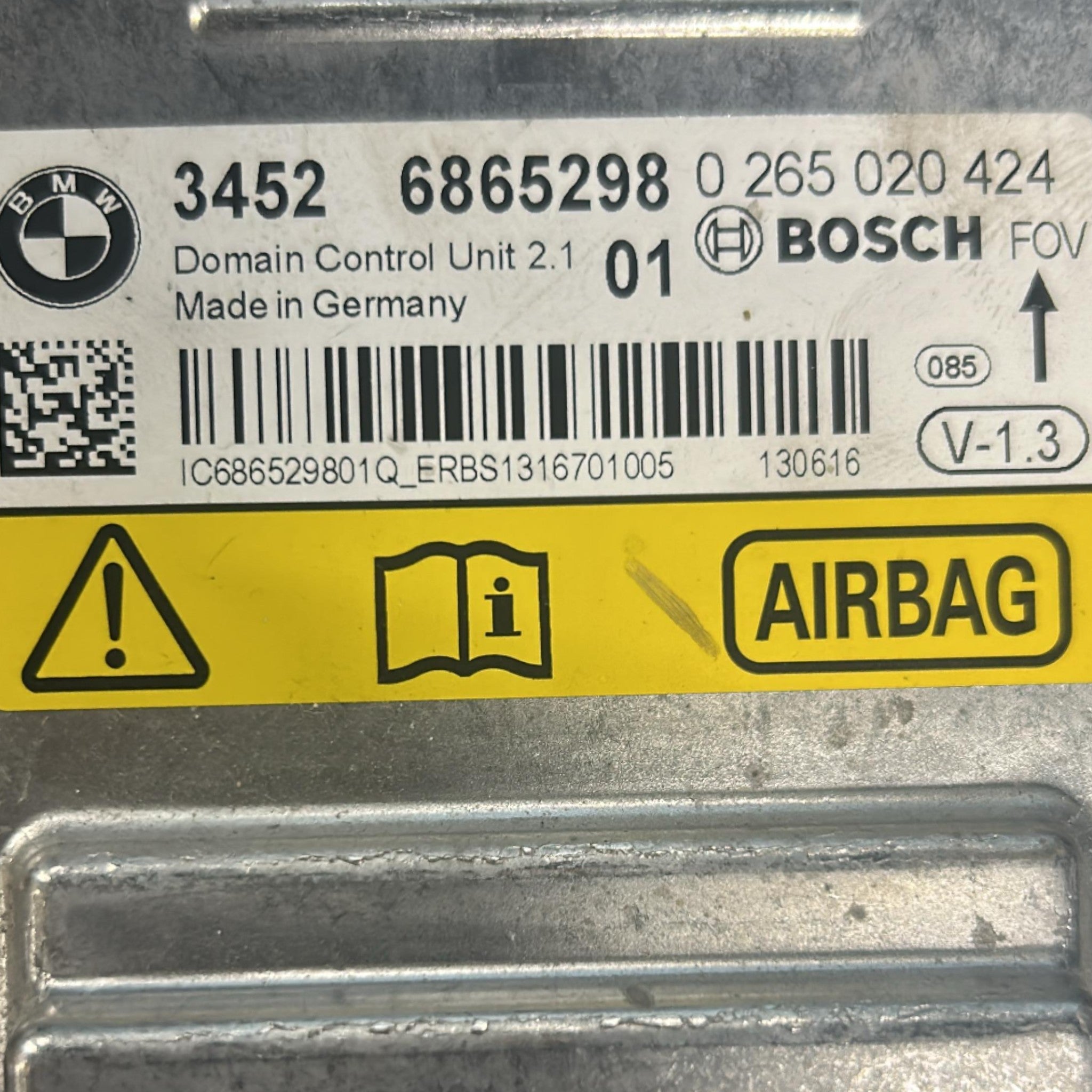 Centralina AirBag BMW Serie 1 (F20) cod.6865298 (2011 > 2018) cod.0265020424