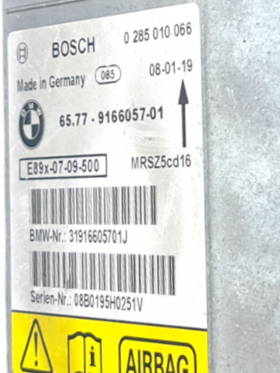 Centralina Airbag Bmw Serie 3 E90 (2005-2011) COD:65779166057