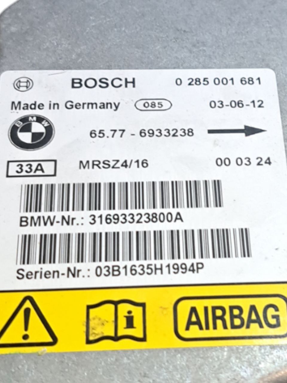 Centralina Airbag Bmw X5 E53 (2000-2006) COD:6933238