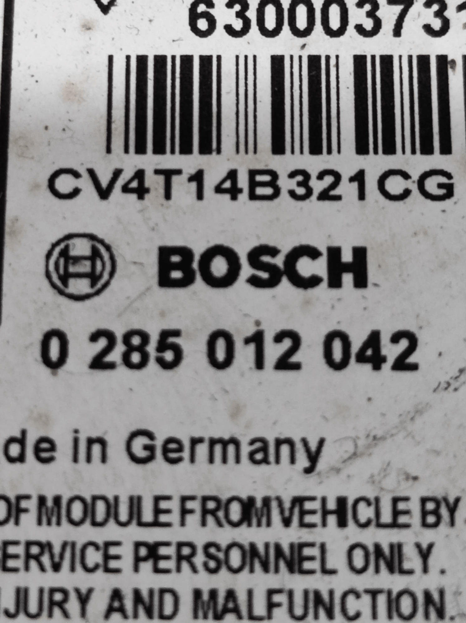 Centralina Airbag Ford Kuga COD: 0285012042 (2012-2020)