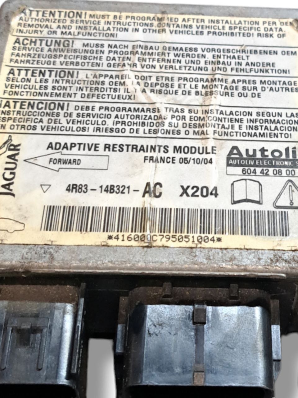 Centralina Airbag Jaguar S-Type (2002) COD:4R83-14B321-AC