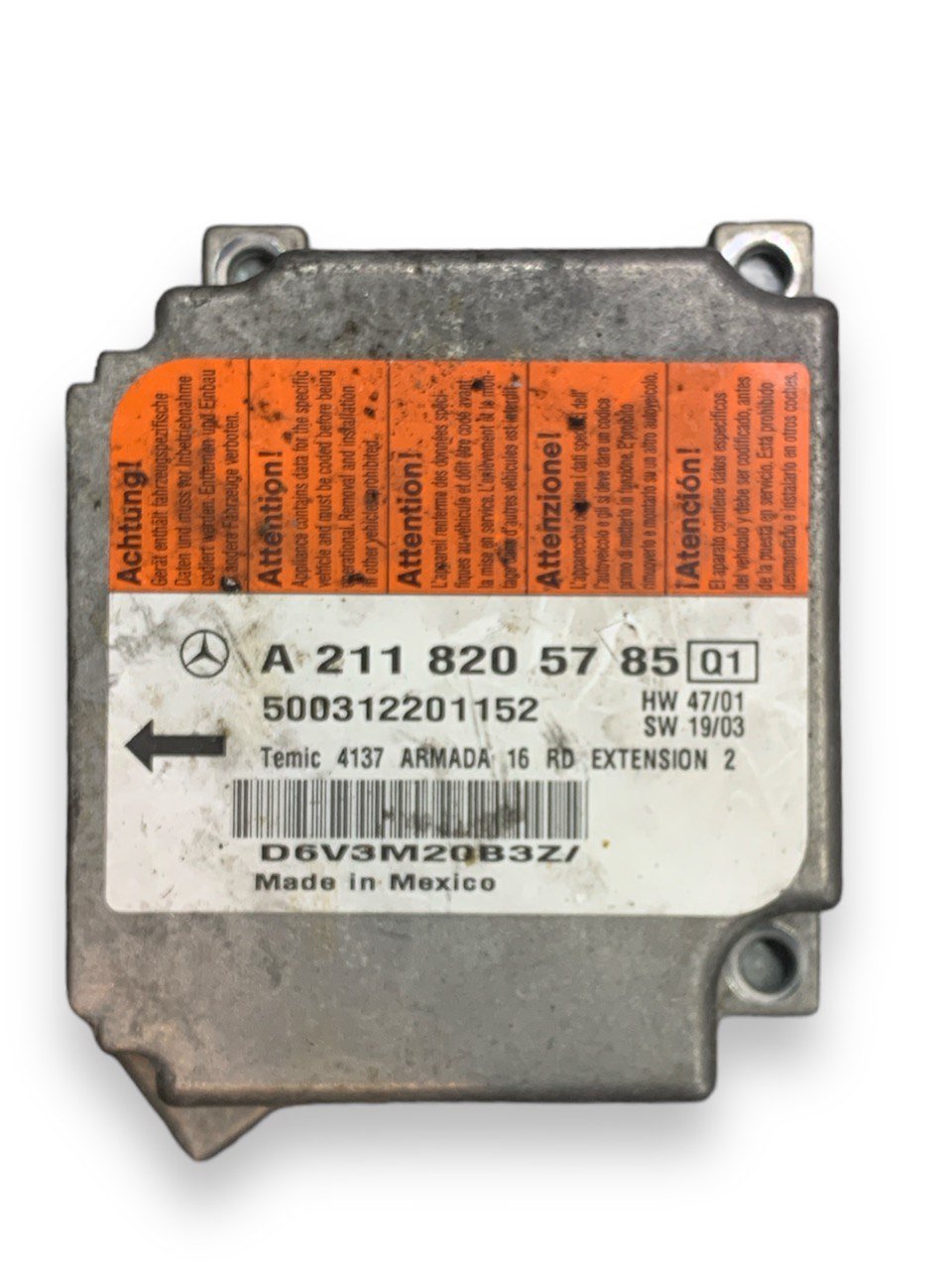 Centralina Airbag Mercedes Classe E W211 (2002-2007) COD:A2118205785