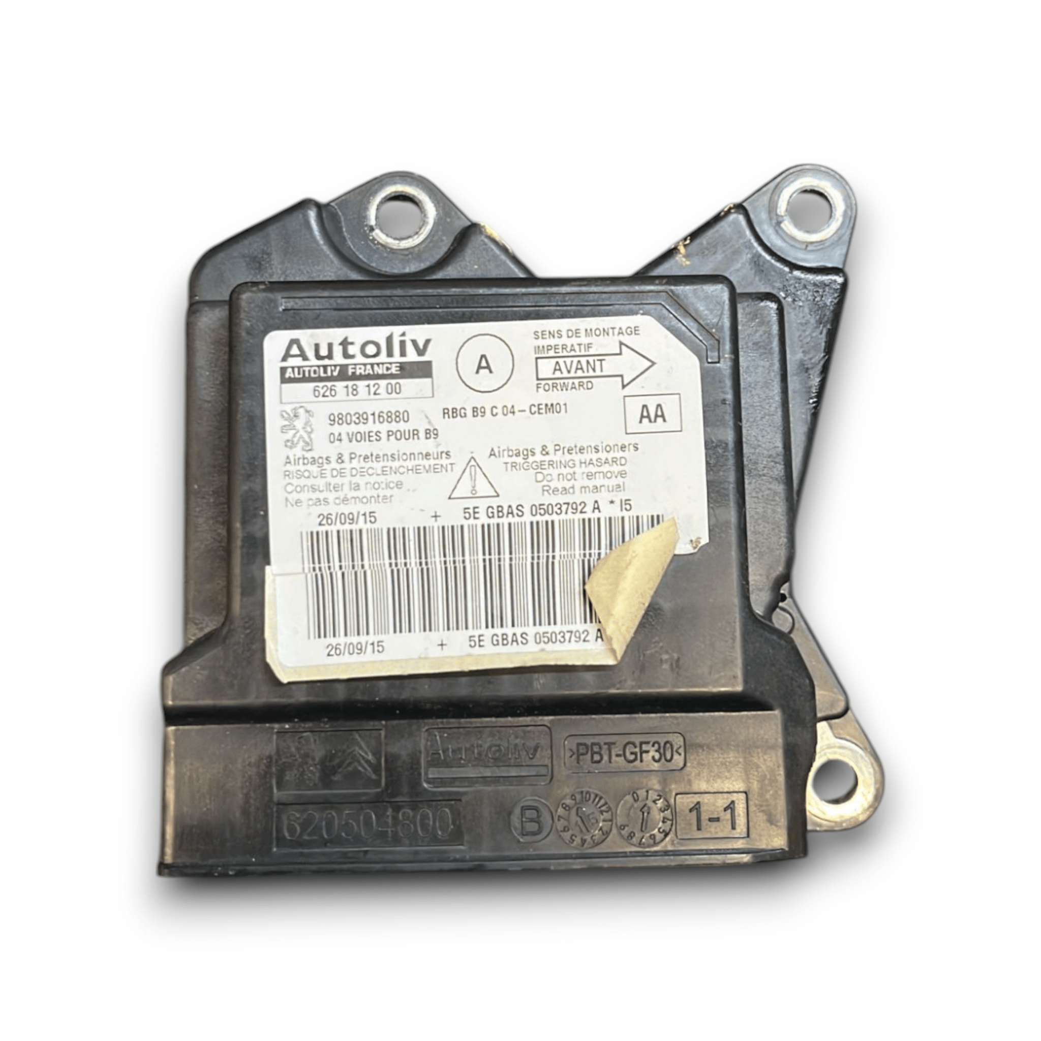 Centralina AirBag Peugeot Partner III cod:626181200 (2018 >)