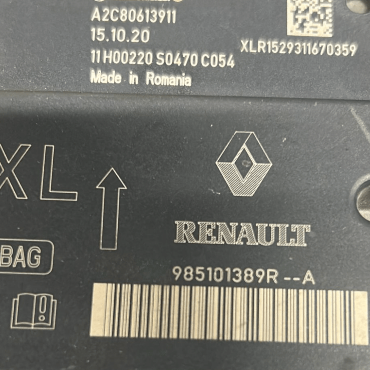 Centralina airbag renault clio IV 1.5 diesel cod:985101389R (2012 > 2021)