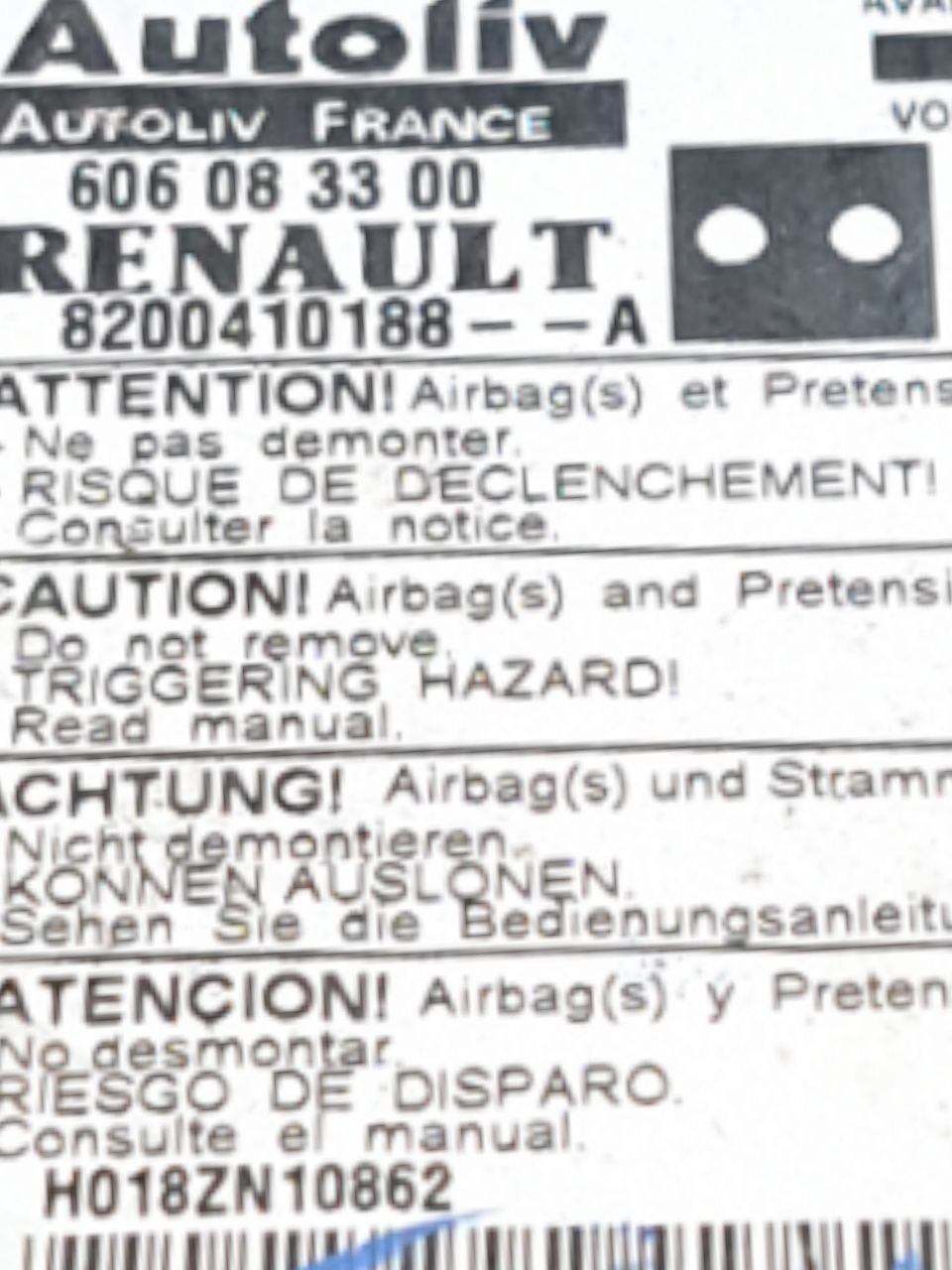 Centralina airbag Renault Kangoo (1997-2003) COD:8200410188