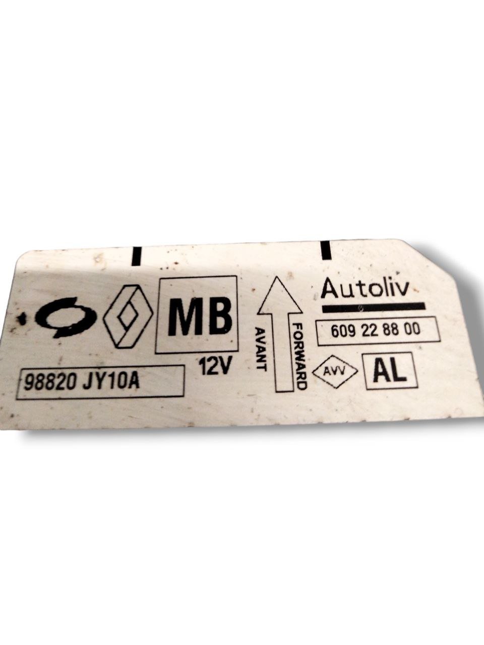 Centralina airbag Renault Koleos ( 2007-2016 )cod.98820JY10A