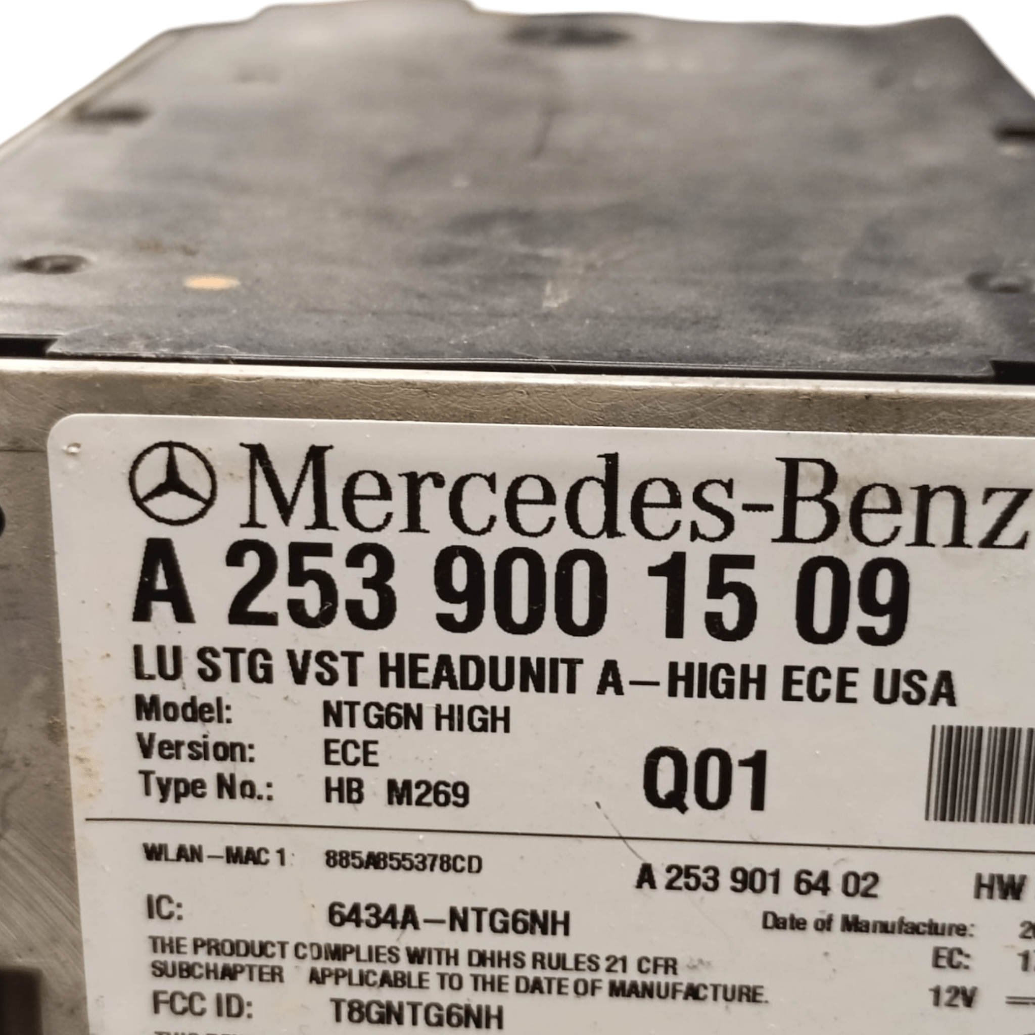 Centralina Autoradio Mercedes GLC C253 COD: A2539001509 (2016-2023)