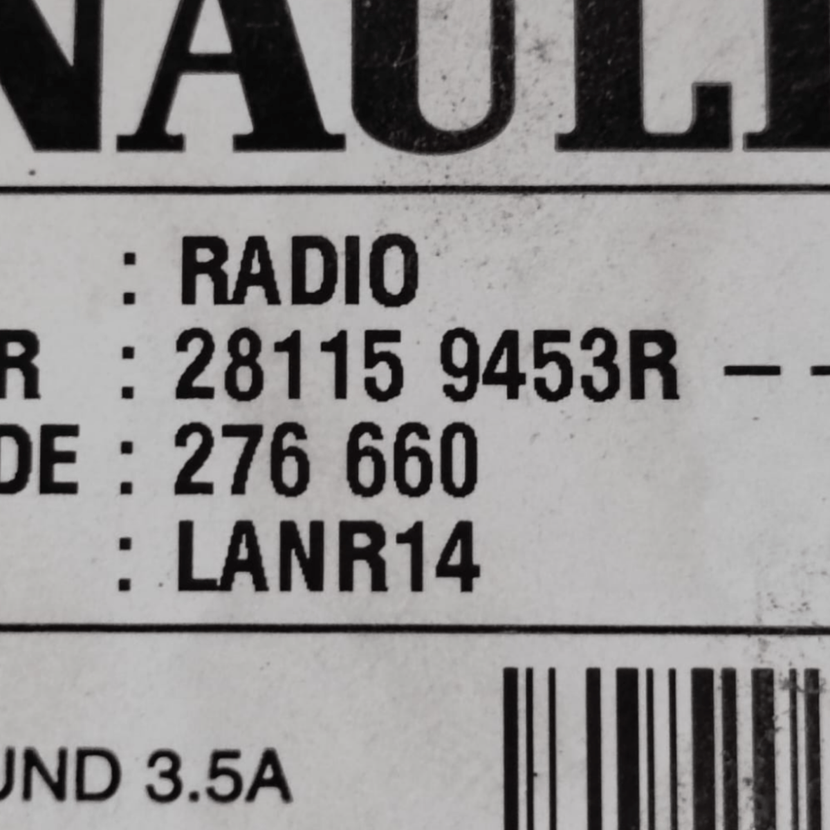 Centralina autoradio renault megane iv cod: 281159453r (2015-)