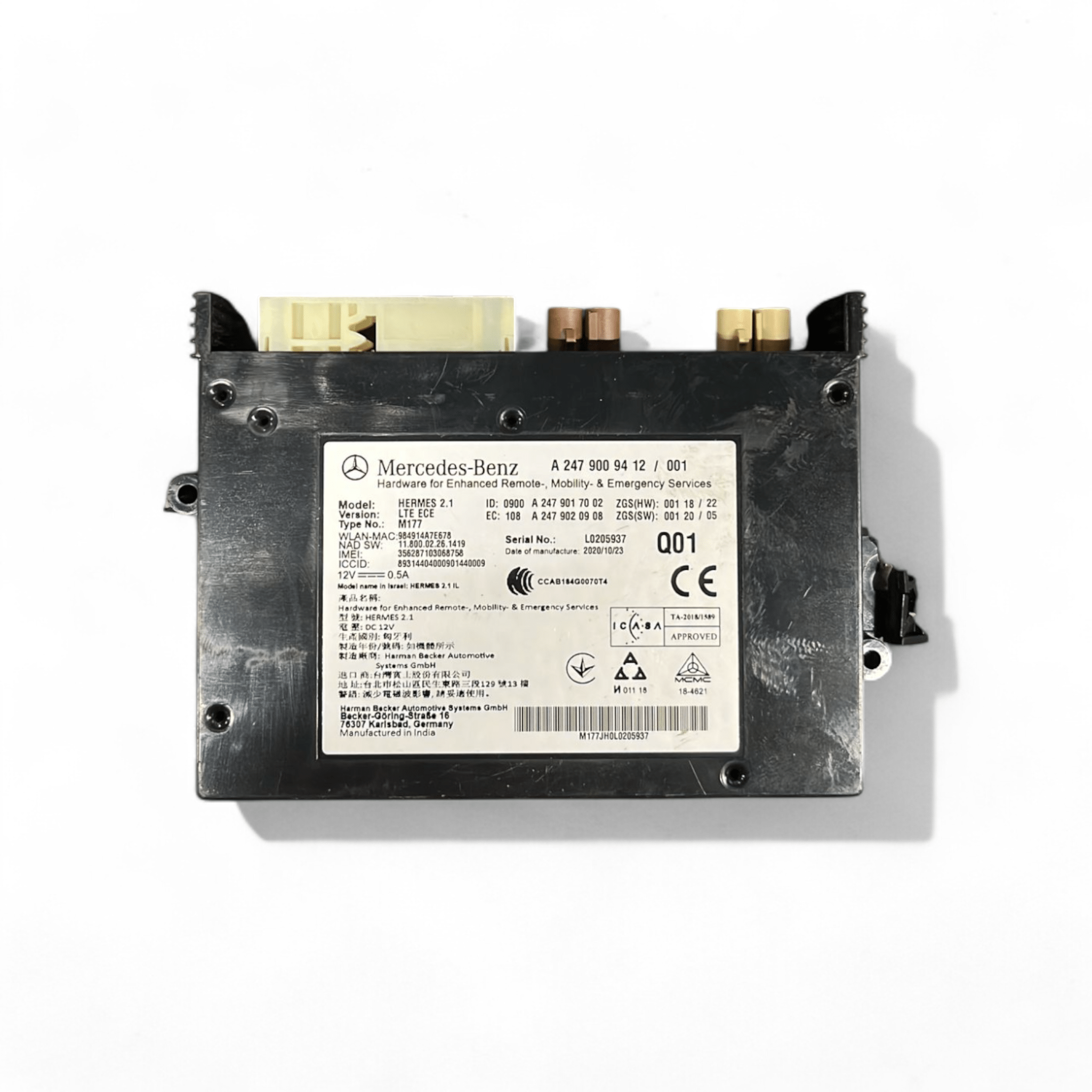 Centralina Bluetooth Mercedes-Benz Classe B W247 (2019-2023) cod.A2479009412