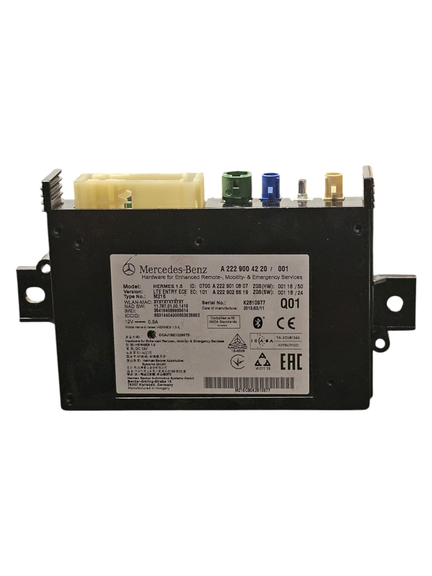Centralina Bluetooth Mercedes GLA X156 Cod:A2229004220 (2013-2019)