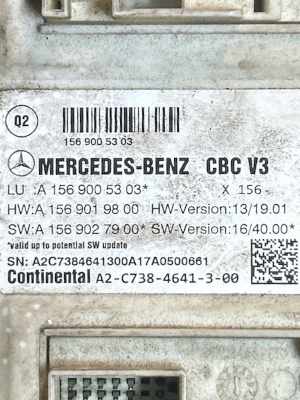 Centralina / Body Computer Mercedes Benz Classe A (W176) 1.6 Benzina (2012 > 2018) cod.A1569019800