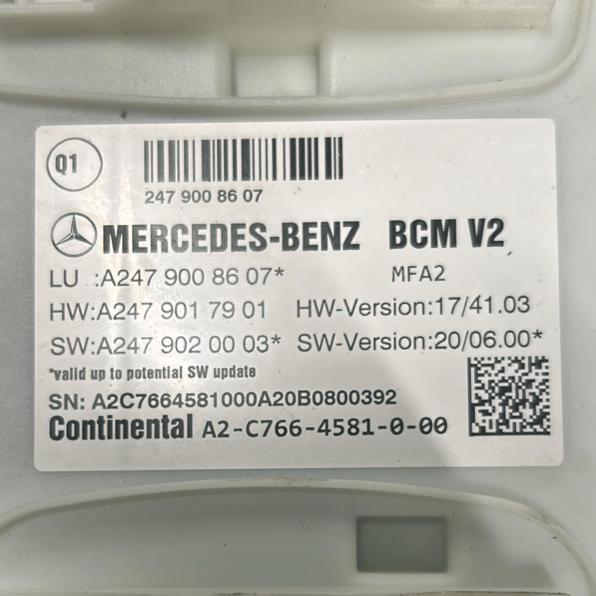 Centralina / Body Computer Mercedes Benz Classe A (W177) cod.A2479020003 2.0 Diesel (2018 > ) cod.A2479008607 cod.A2479017901