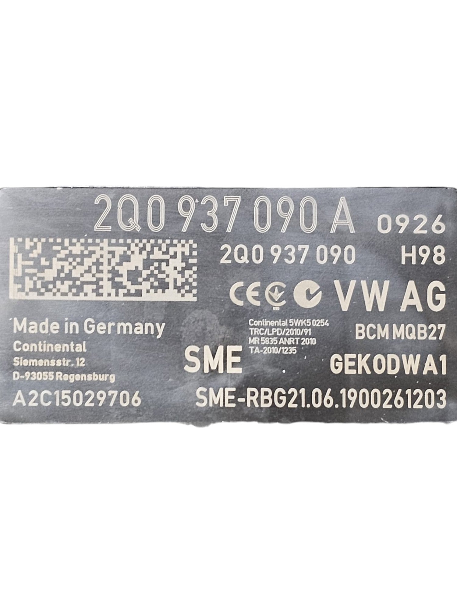 Centralina Body Computer Volkswagen Polo 6R 1.2 Benzina Cod:2Q0937090A (2009-2017)