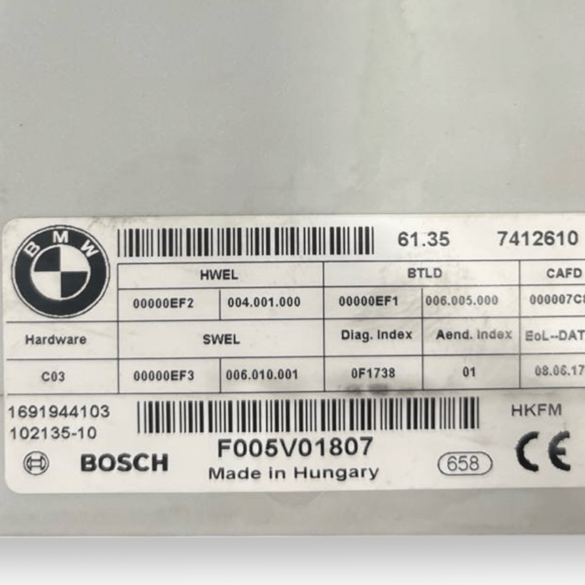 Centralina Chiusura Centralizzata Bmw Serie 4 Gran Coupè F36 (2013 al 2020) cod: F005V01807