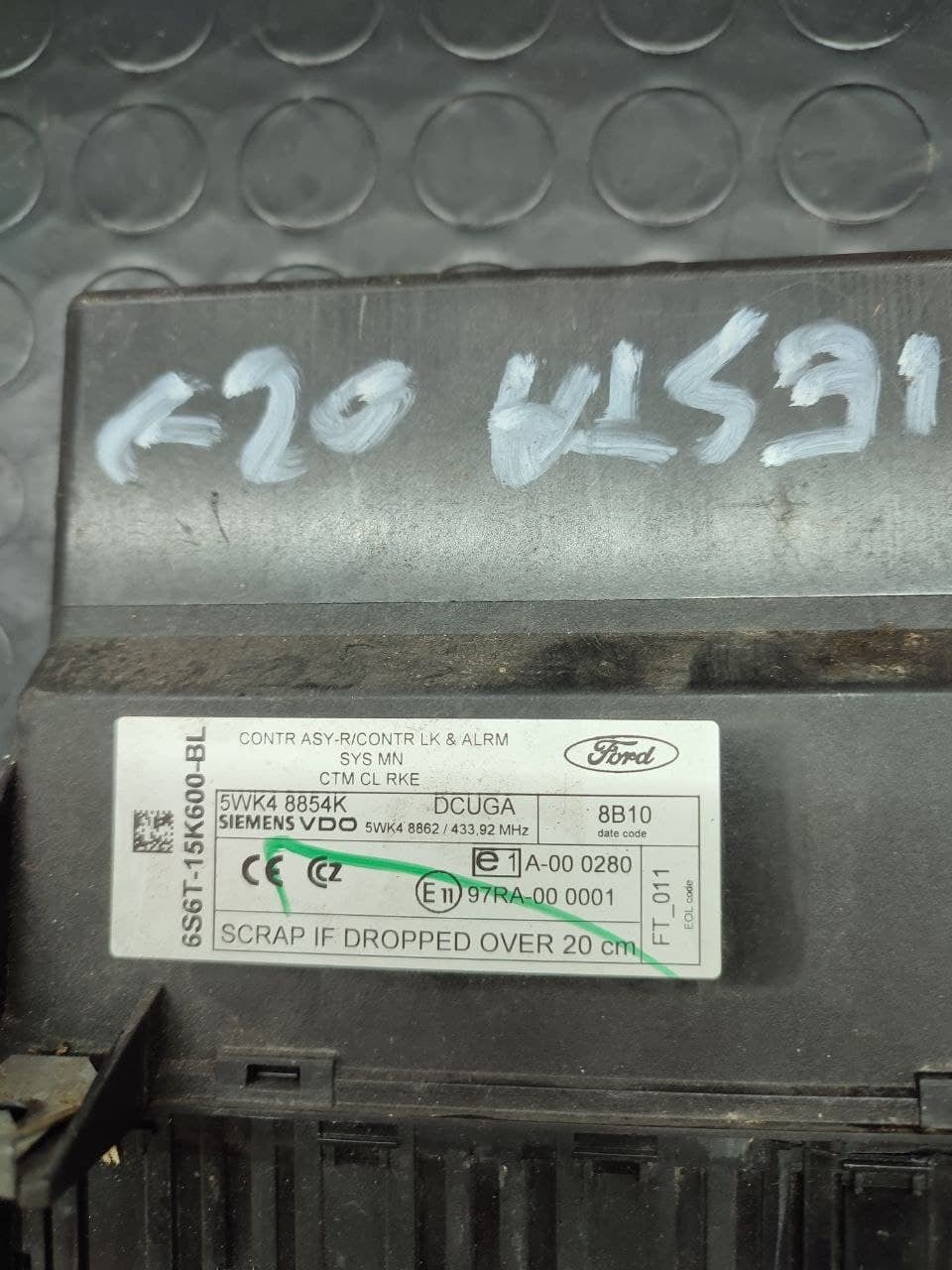 Centralina chiusura centralizzata Ford Fiesta 2010 cod 5wk48854k