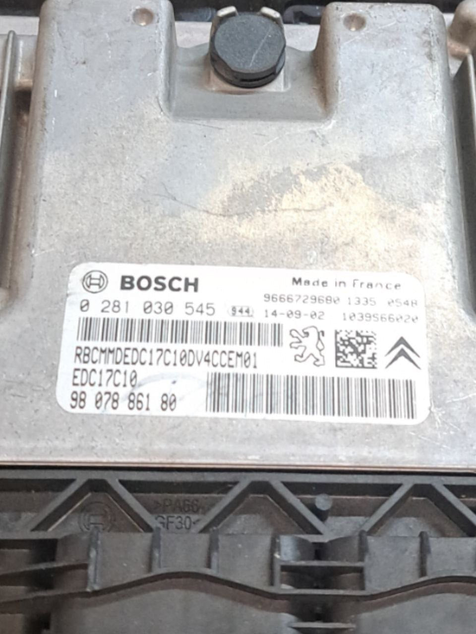 Centralina Ecu Motore Citroen C3 / 208 1.4 hdi (2016) COD:0281030545 / 9807886180