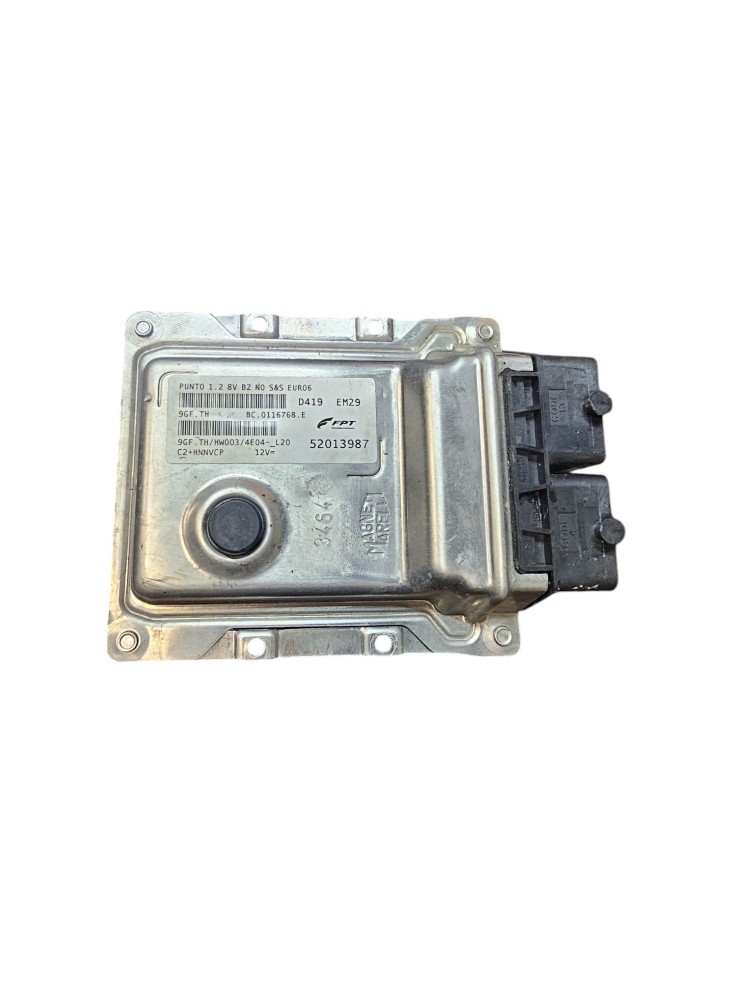 Centralina ECU Motore Fiat Punto EVO 1.2 Benzina Cod:52013987 (2009-2012)