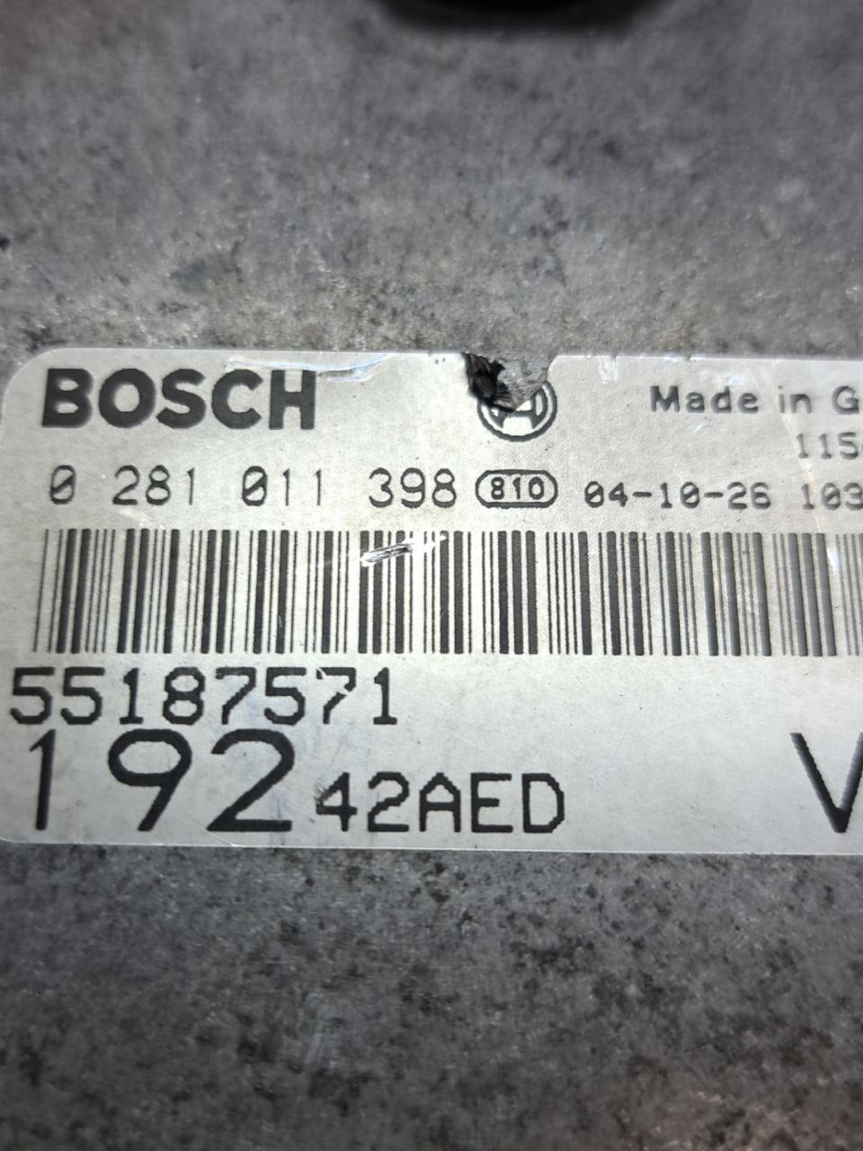 Centralina Ecu Motore Fiat Stilo 1.9 diesel ( 2006 ) COD:55187571