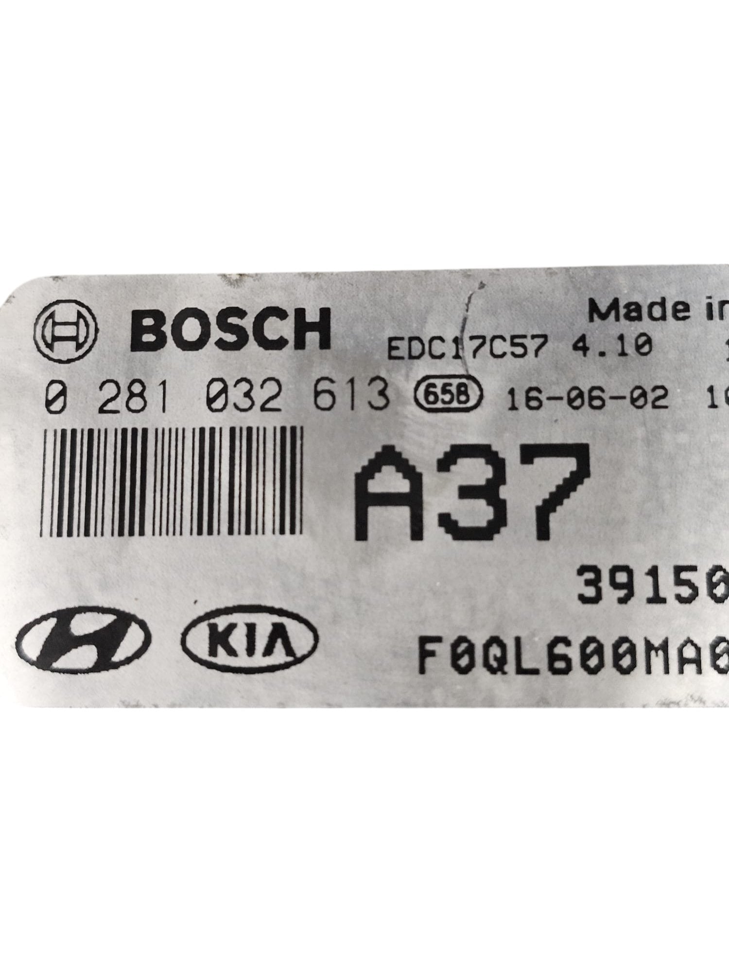 Centralina ECU Motore Kia Sportage 1.7 Diesel (2016-2021) Cod:0281032613 / 39150-2A370