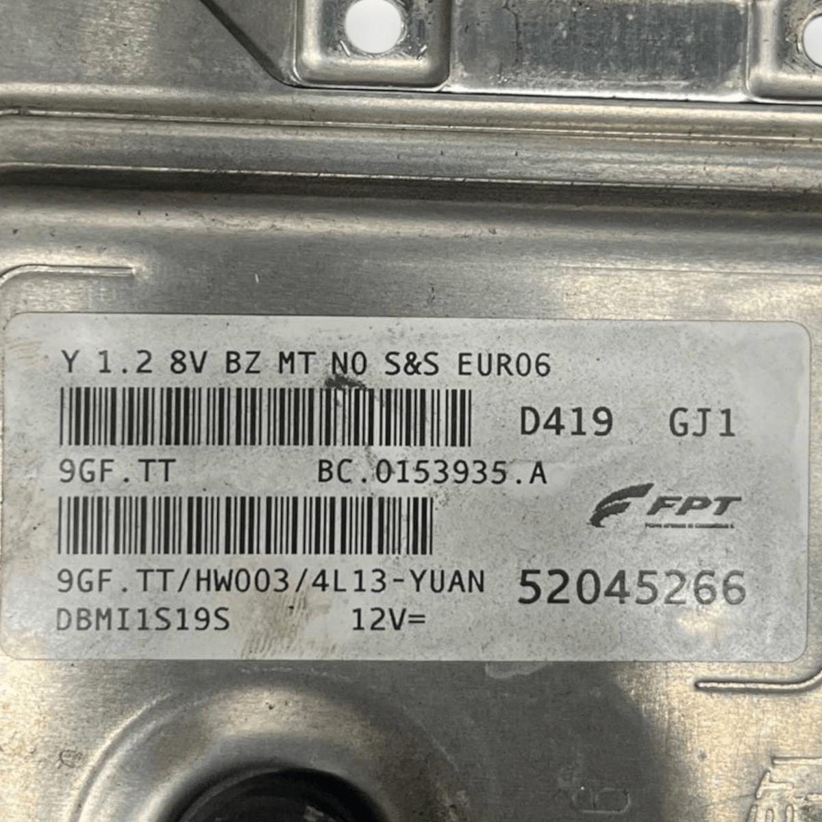 Centralina Ecu Motore Lancia Ypsilon II 1.2 Benzina (2011 al 2024) cod: 52045266