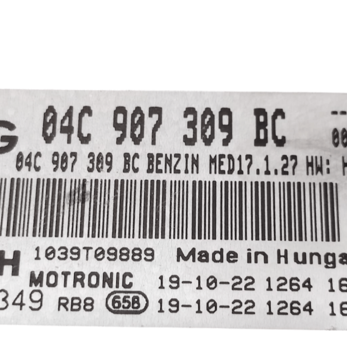 Centralina ecu motore seat arona 1.0 benzina / metano cod: 04c907309bc (2017-)
