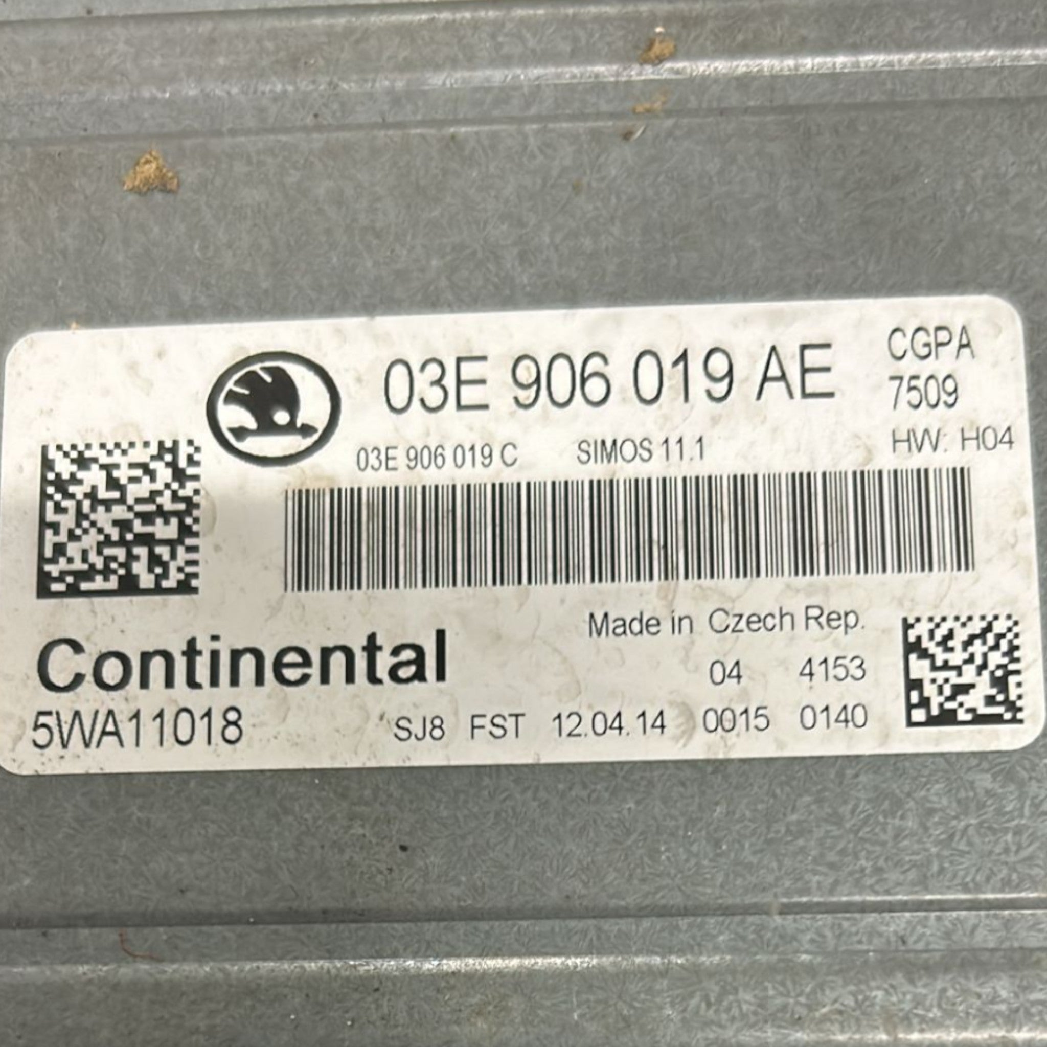 Centralina ECU Motore Skoda Fabia II 1.2 Benzina (2007 > 2014) cod:03E906019AE