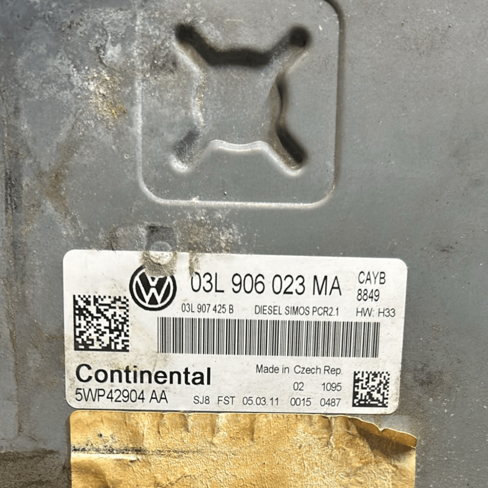 Centralina ECU Motore Volkswagen Polo (6R) 1.6 Diesel cod:03L906023MA (2009 > 2017)