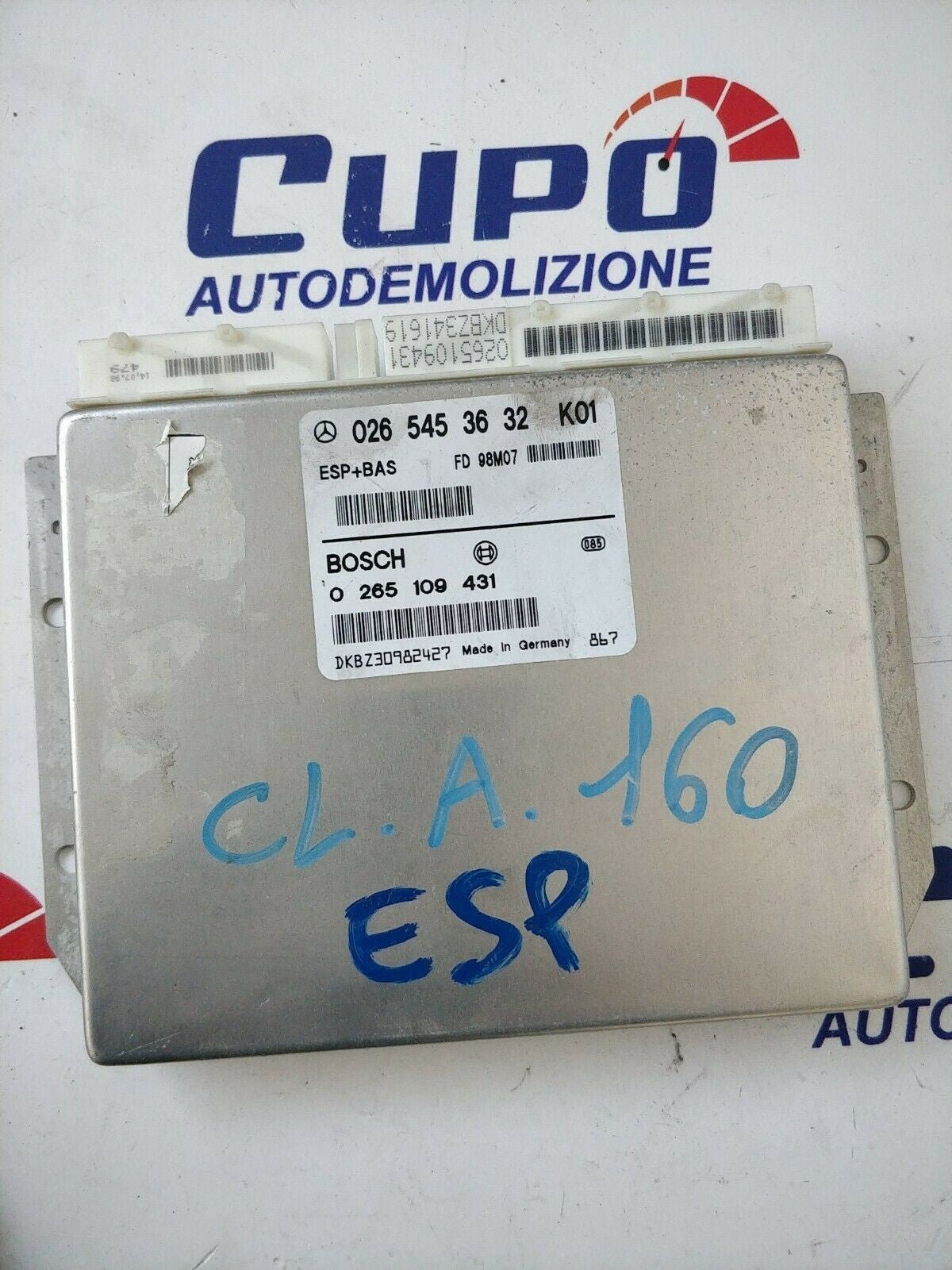 Centralina Esp + Bas Mercedes Classe A W168 Bosch 0265109431 0265453632 K01