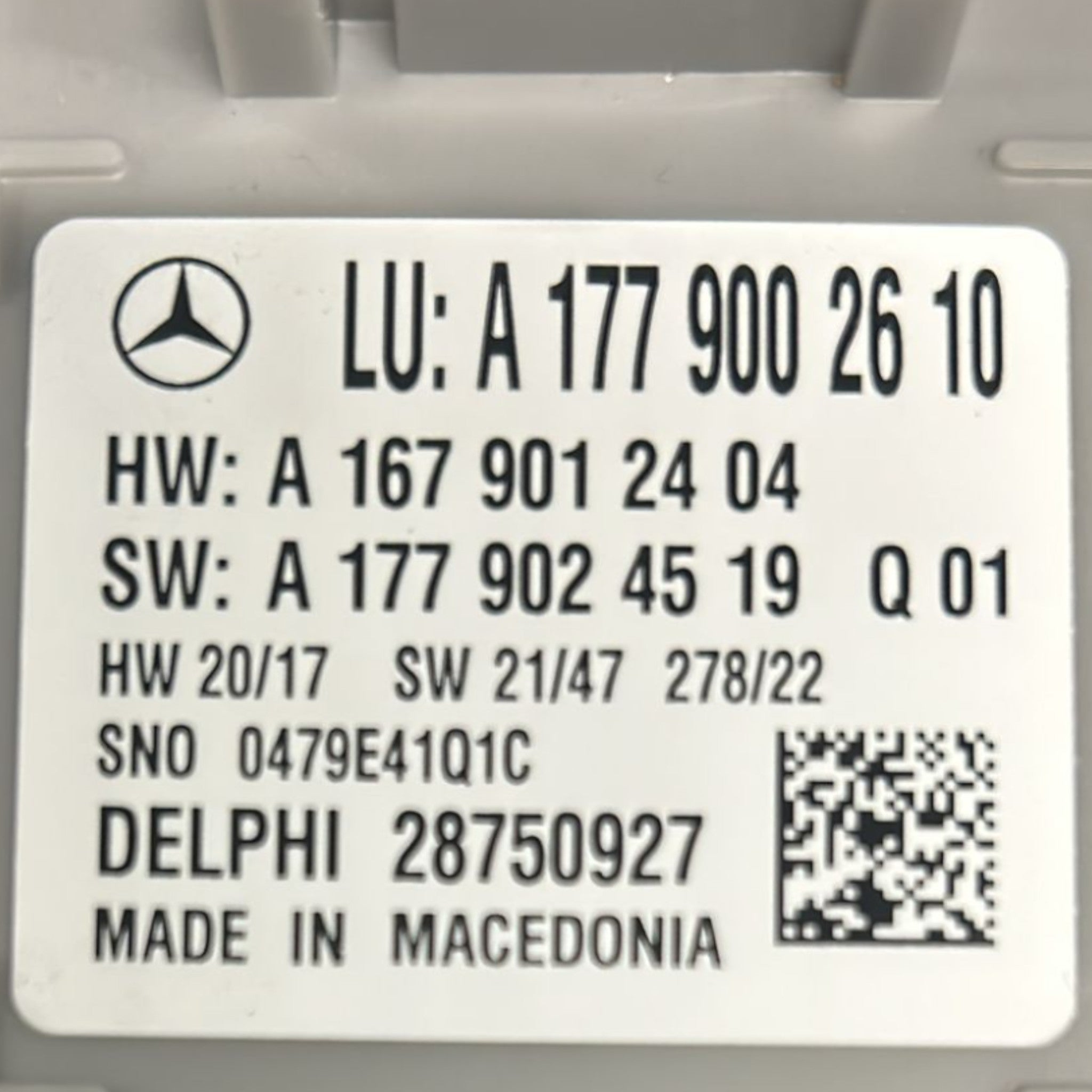 Centralina Luci Illuminazione Ambiente Interne Mercedes Benz Classe B W247 cod:A1779002610 (2019 >)