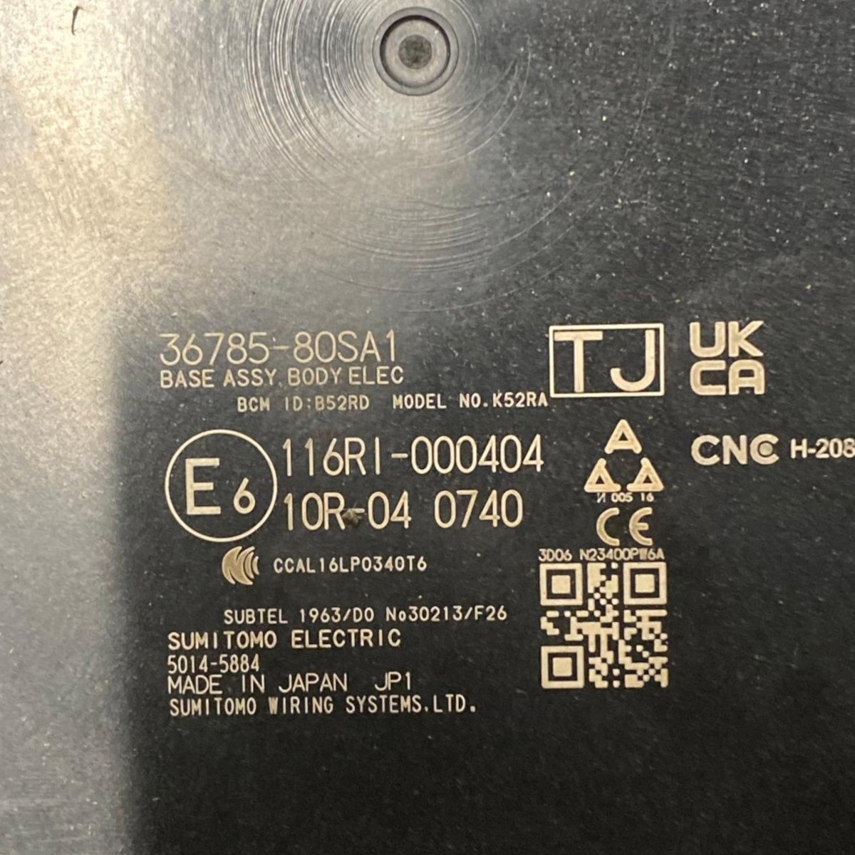 Centralina / modulo comfort Suzuki Swift (2017-2024) Cod: 116RI-000404