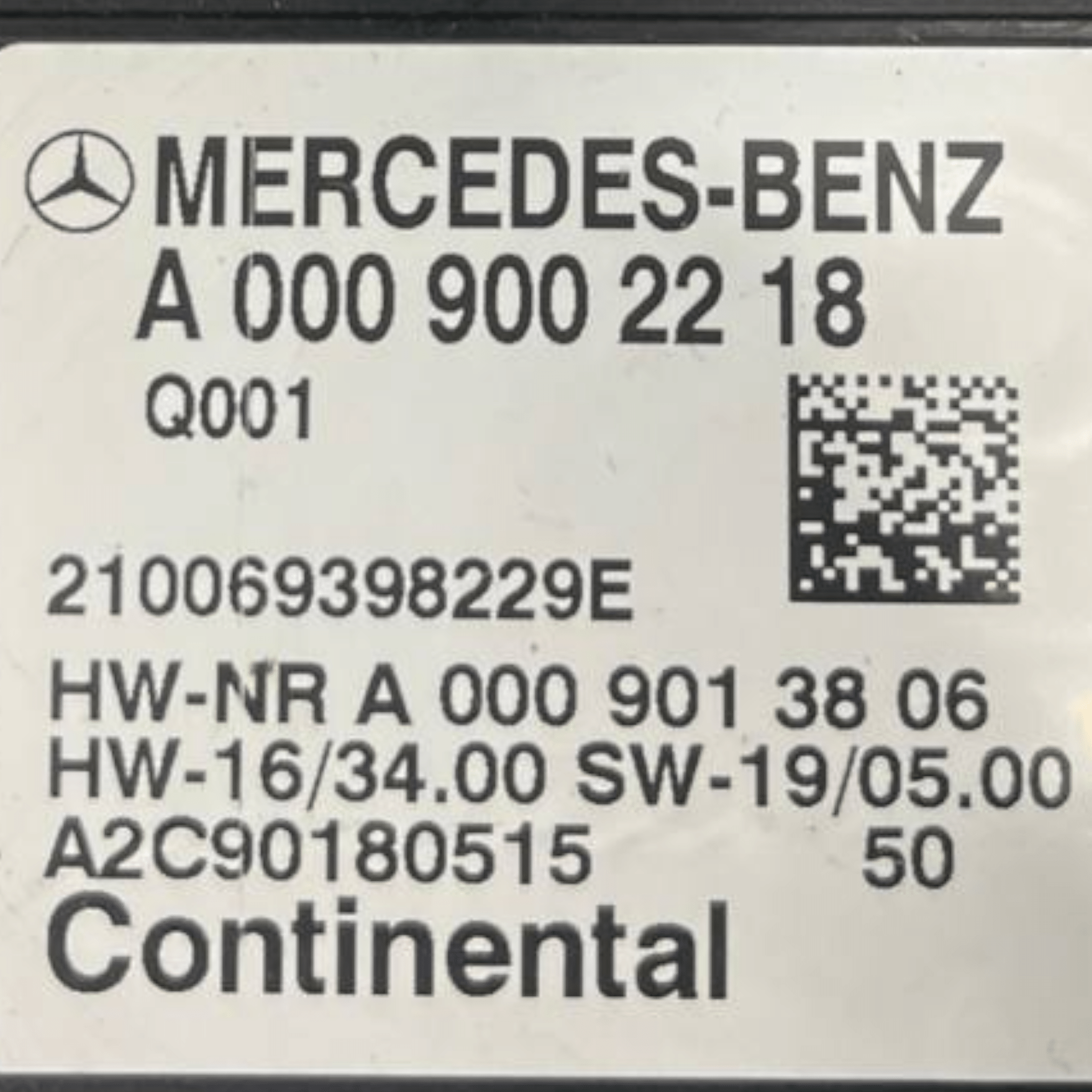 Centralina Pompa Carburante Mercedes - Benz Glc C253 2.0 Diesel - Hybrid (2016 al 2023) cod: A0009002218