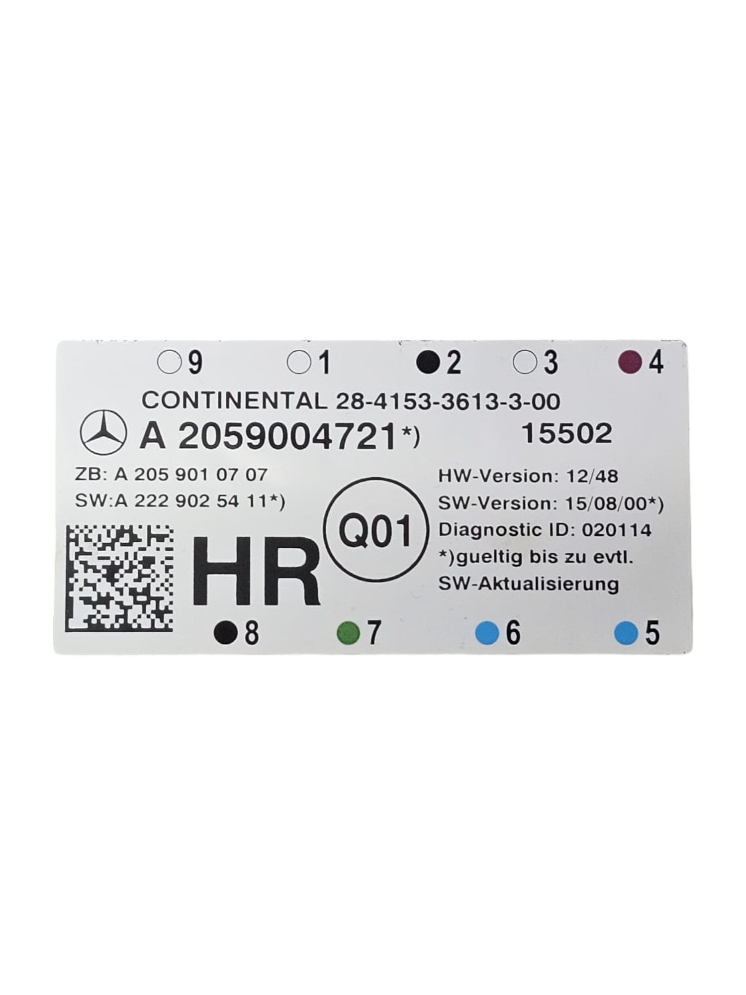 Centralina Porta Posteriore Destra Mercedes Classe C W205 Cod:A2059004721 (2014-2021)