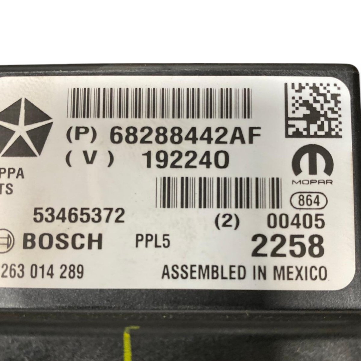 Centralina sensori di parcheggio Jeep Cherokee KL (2013-2023) Cod: 68288442AF