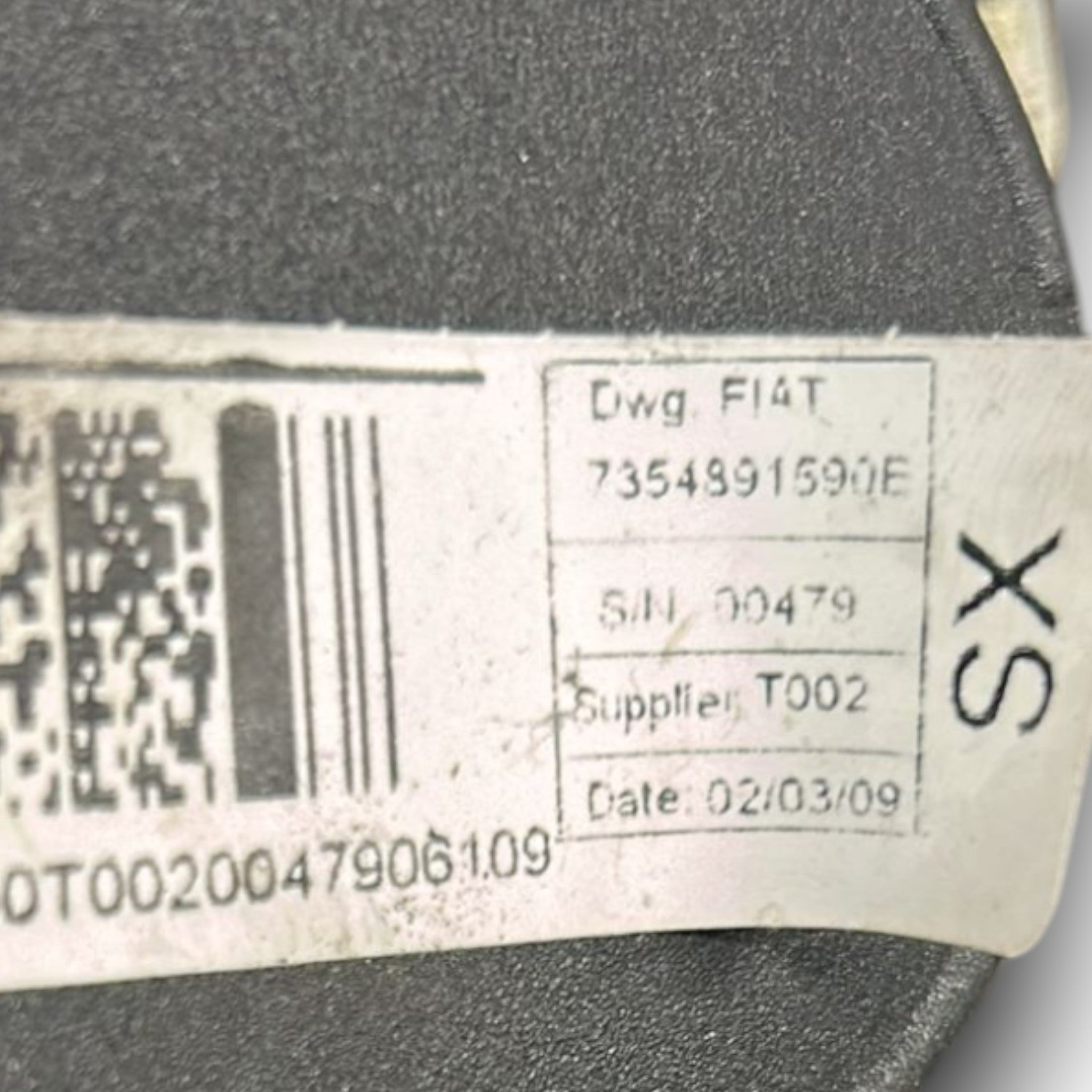 Cintura Di Sicurezza Anteriore Sinistra Fiat Qubo cod:7354891590E (2008 > 2019)