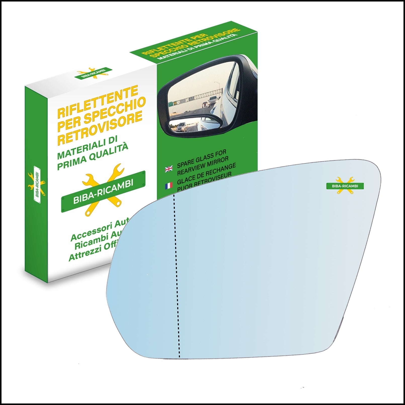Vetro Specchio Retrovisore Asferico Lato Sx Compatibile MB GLC (X253) dal 2015> BIBA-RICAMBI