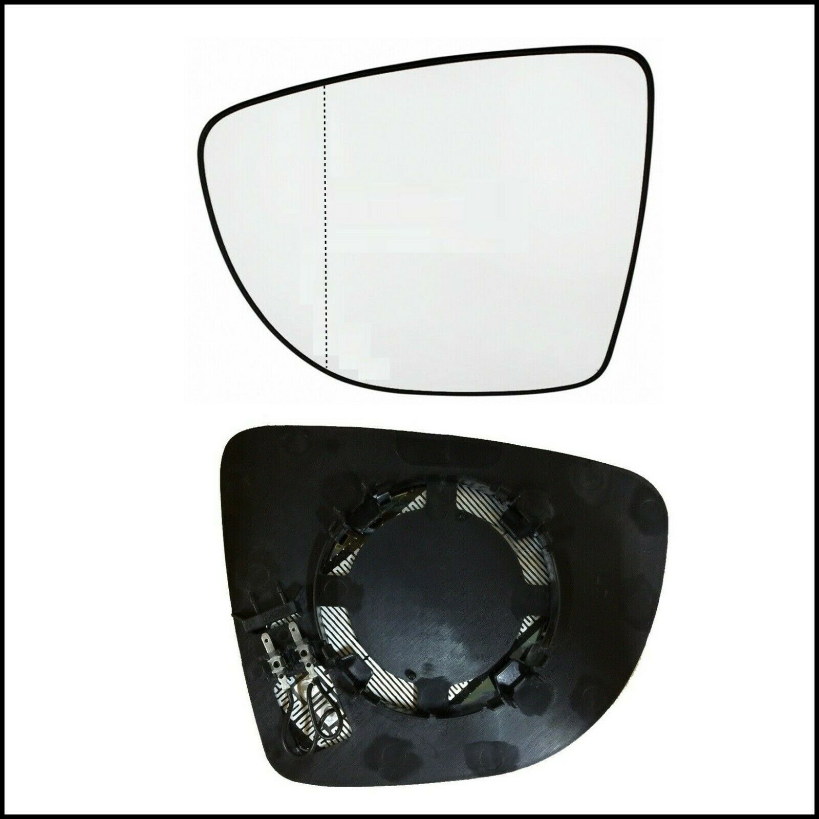 Piastra Specchio Retrovisore Asferico Termico Lato Sx-Guidatore Per Renault Captur (J5) dal 2013> BIBA-RICAMBI