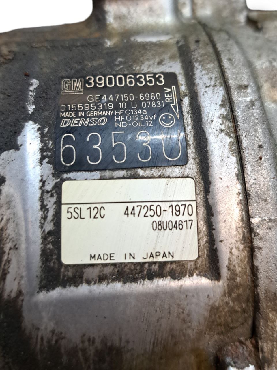 Compressore Aria clima Opel Corsa E 1.4 benzina (2015>) COD:447150-6960