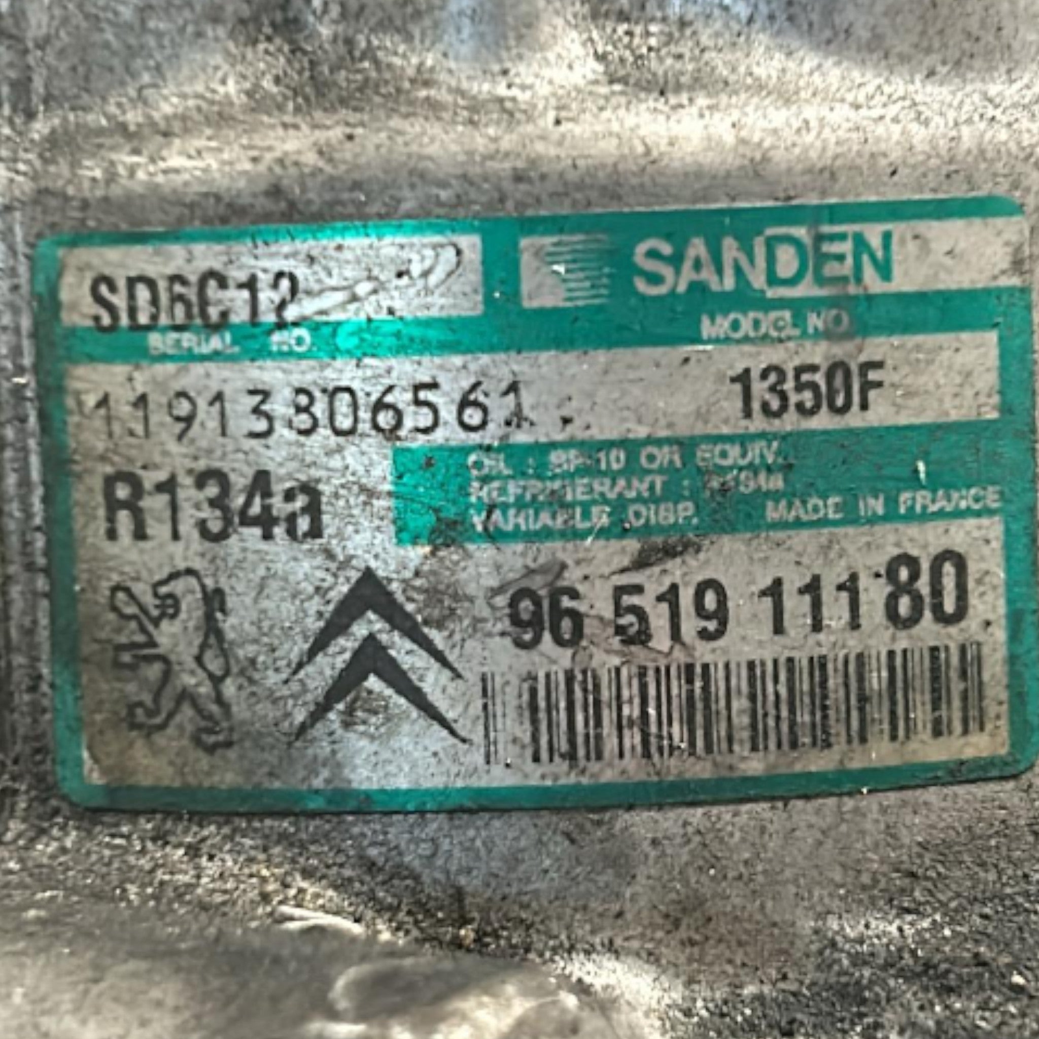 Compressore Aria Condizionata Peugeot 307 cod.9651911180 2.0 Diesel (2001 > 2009)