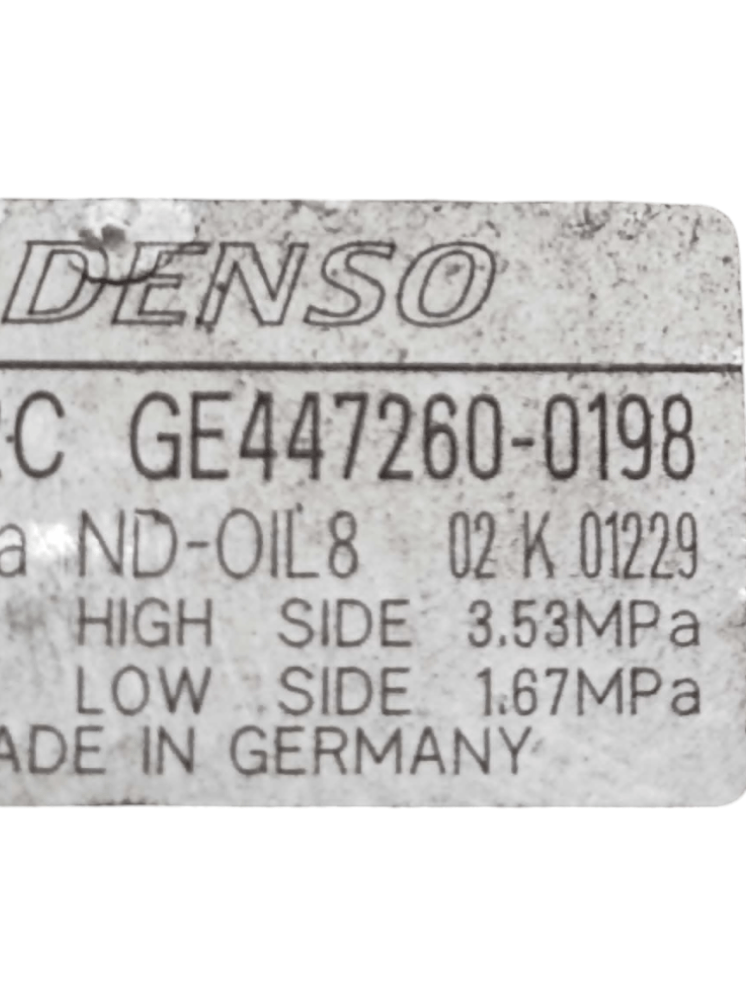 Compressore Aria Condizionata Toyota Corolla Verso 1.6 Benzina COD: GE4472600198 (2001-2009)