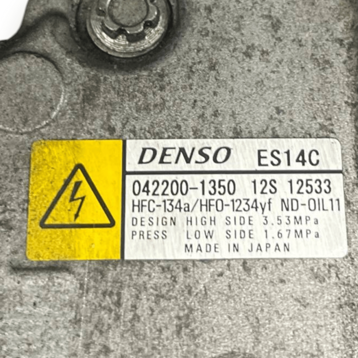 Compressore Aria Condizionata Toyota Yaris III 1.5 Benzina - Hybrid (2020 -) cod: 042200-1350