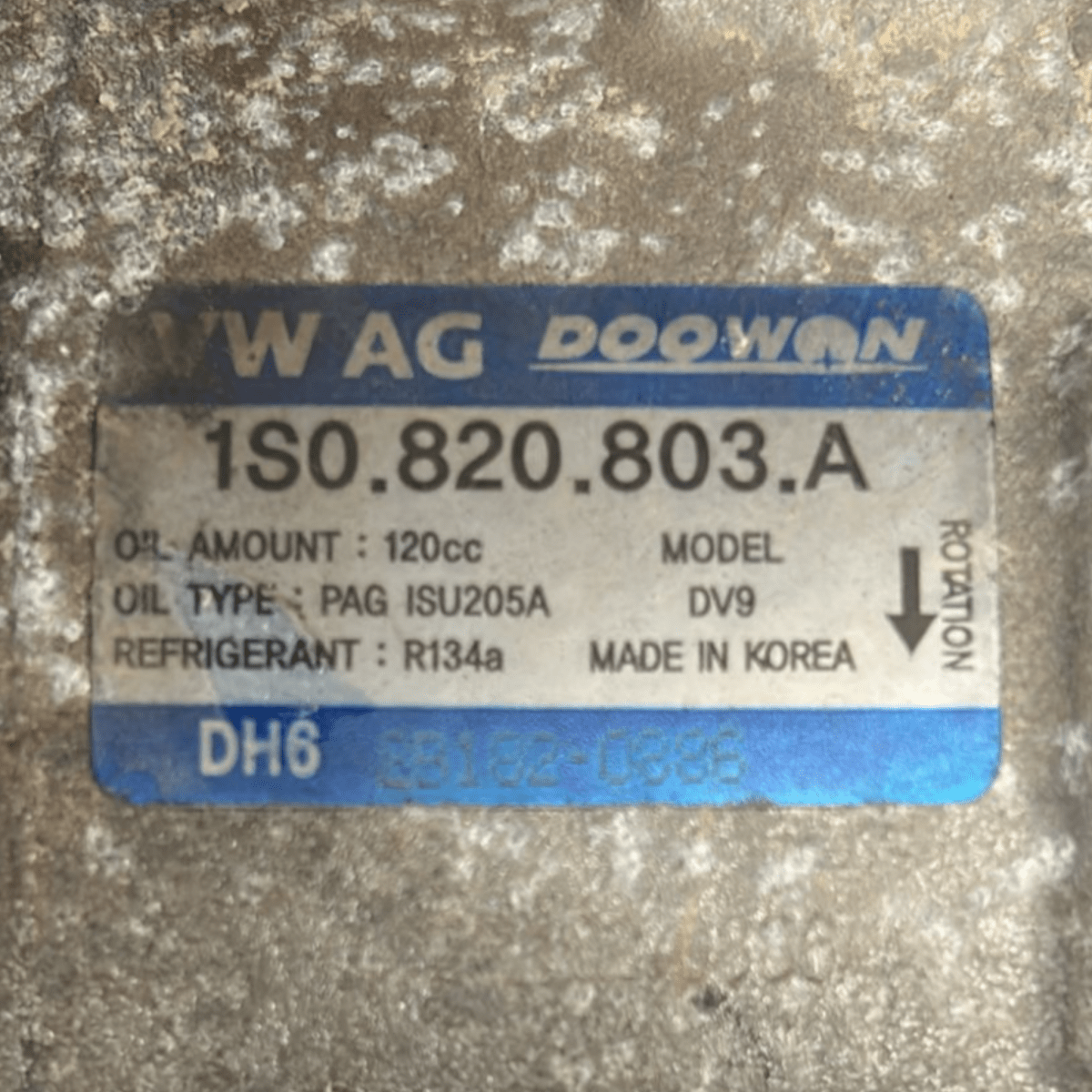 Compressore aria condizionata volkswagen up 1.0 benzina cod:1S0820803A (2011 > 2024)