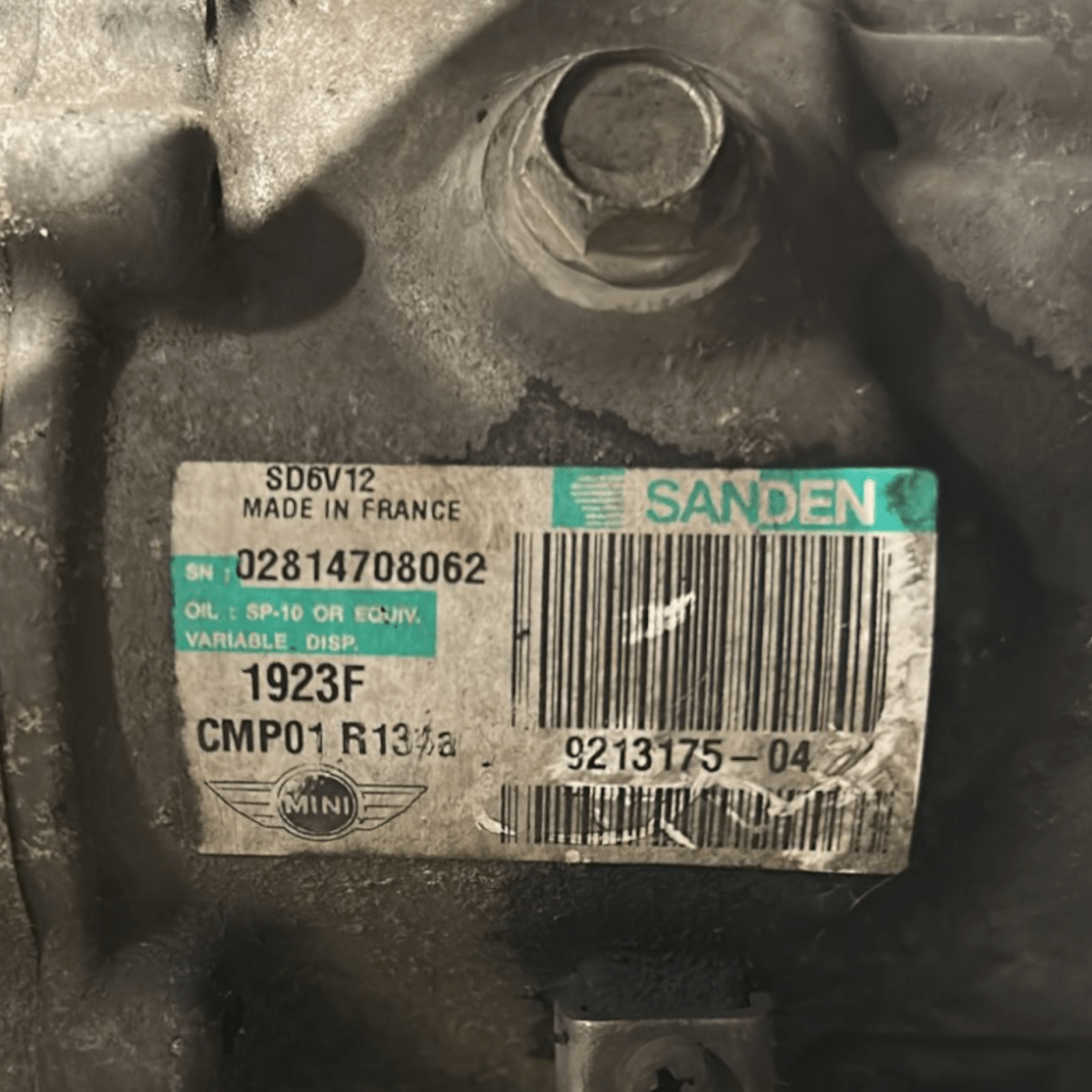 Compressore mini one r56 1.6 diesel cod:9213175-04 (2007 > 2013)