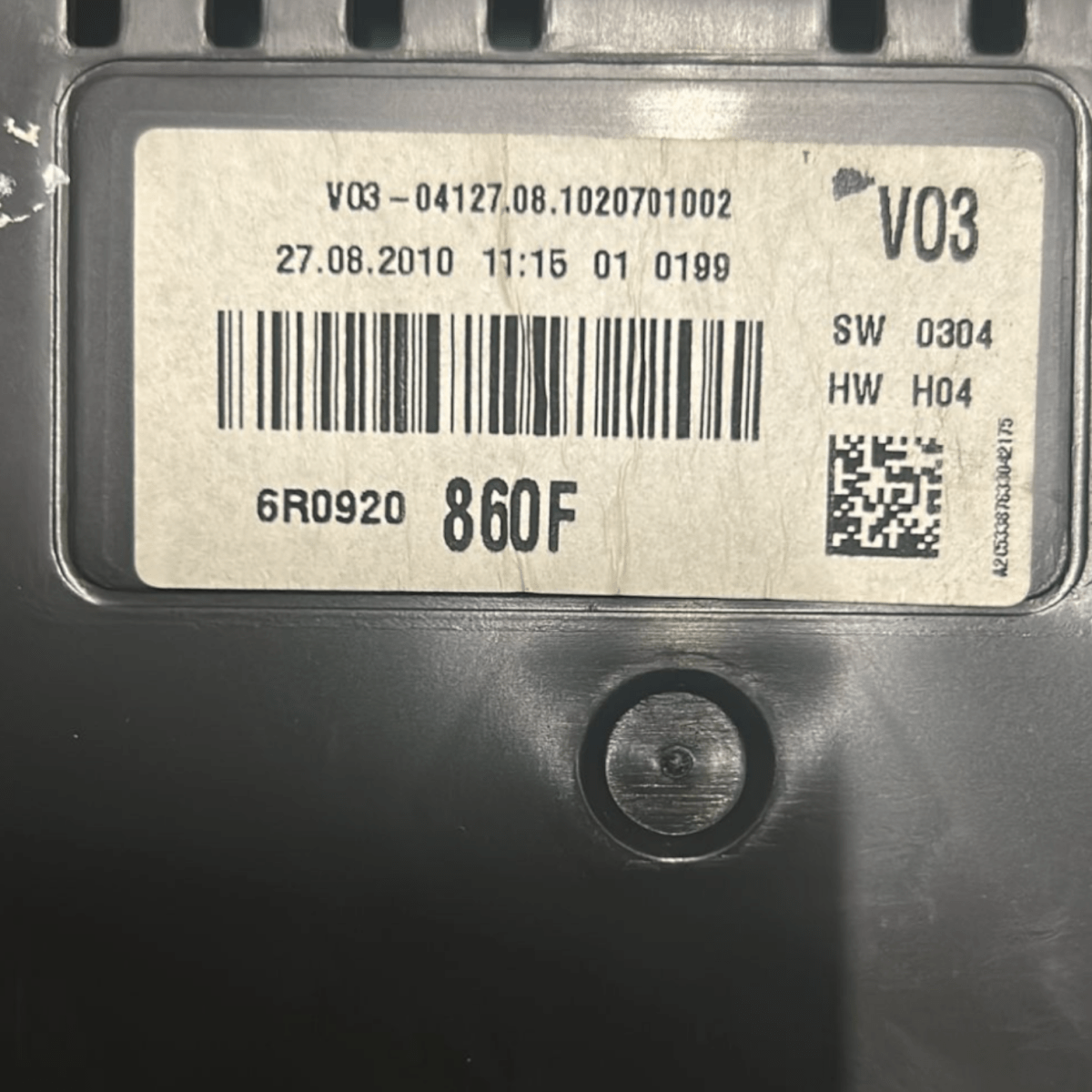 Contachilometri / tachimetro volkswagen polo 1.4 benzina / gpl cod:6R0920860F (2009 > 2019)