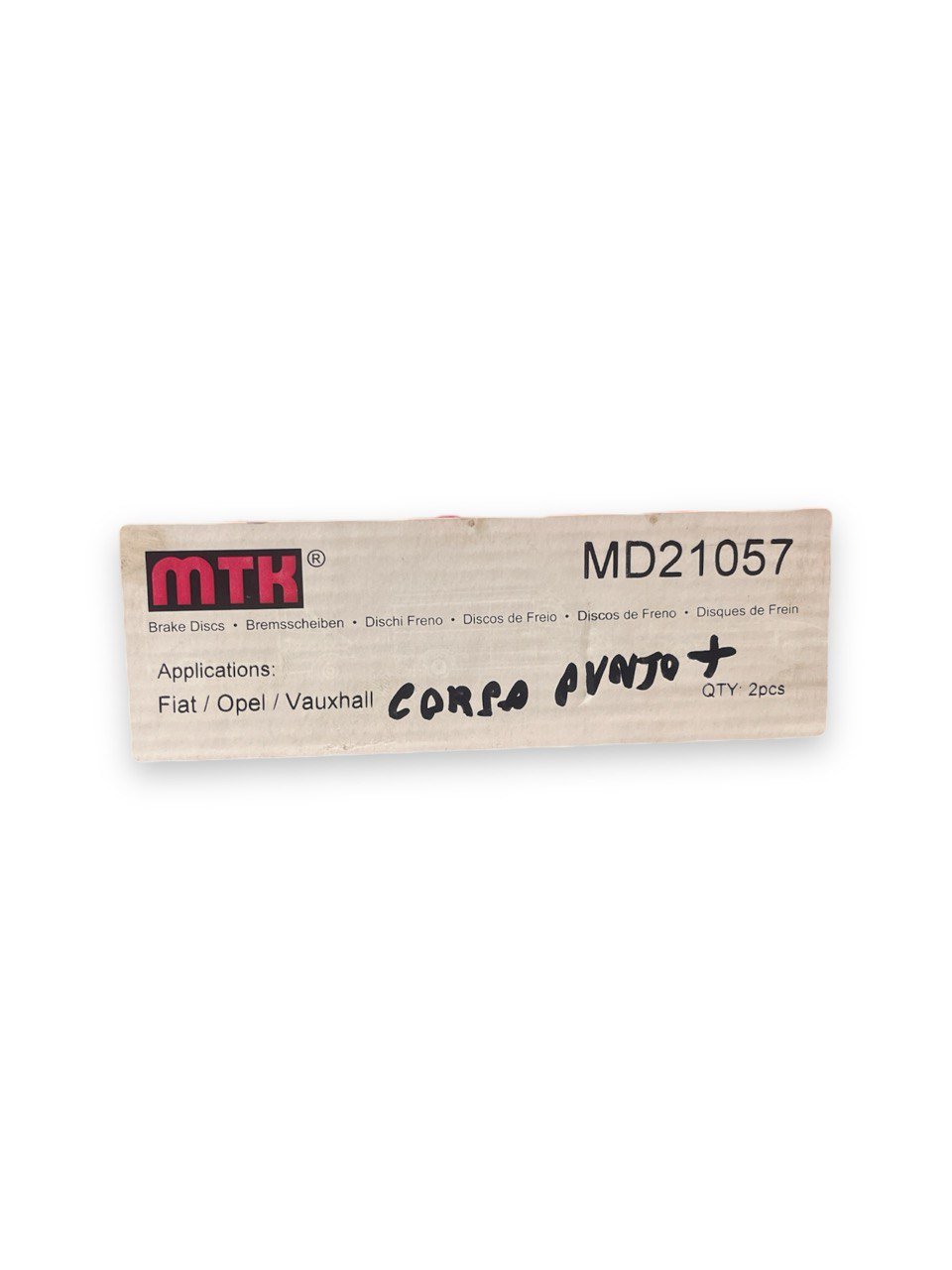 Coppia Dischi Freno Anteriori MTK Fiat Punto Evo / Opel Corsa D 1.3 Diesel ( 2011 - 2016 ) cod : MD21057